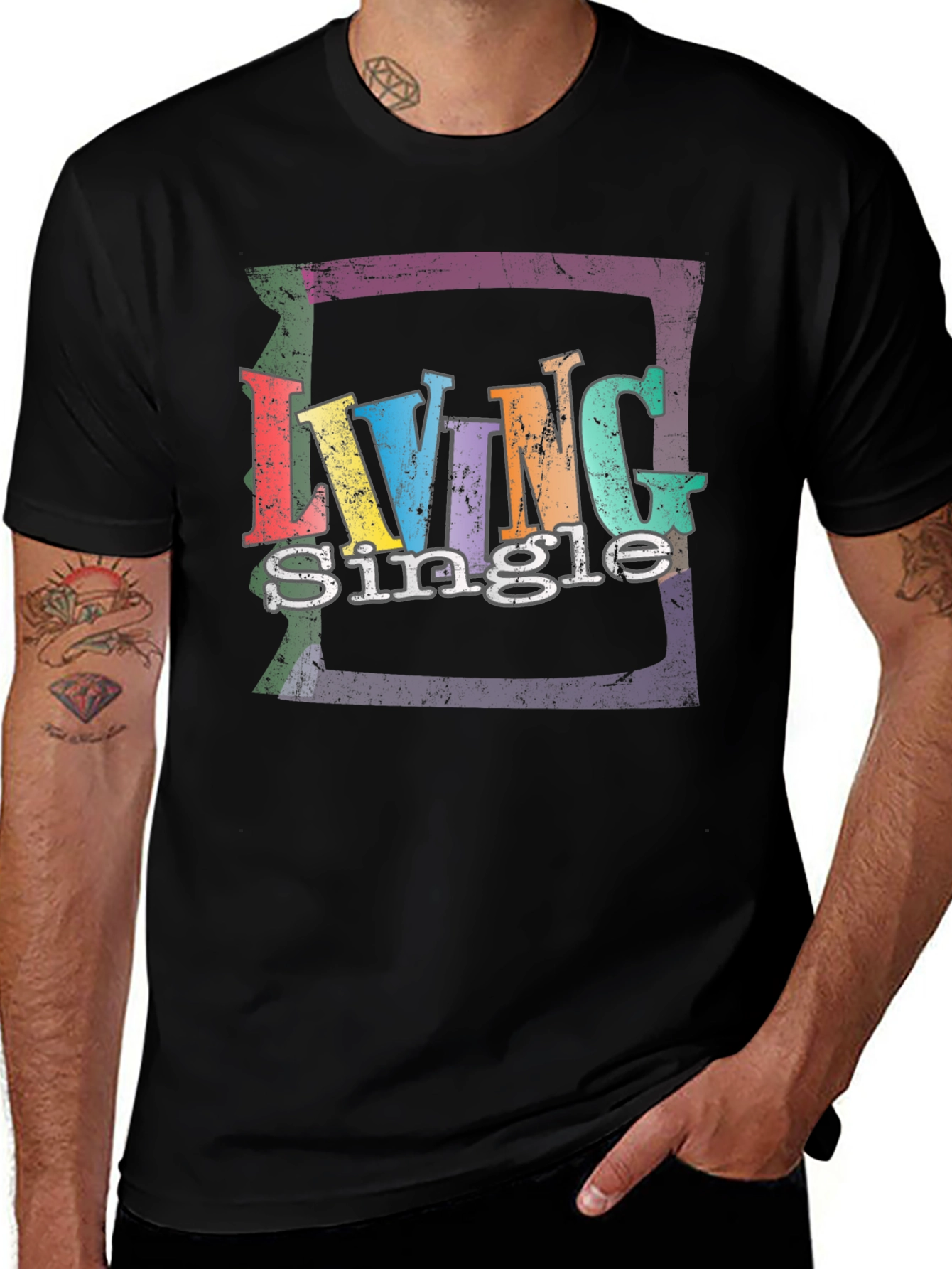 Living Single Black T-Shirt