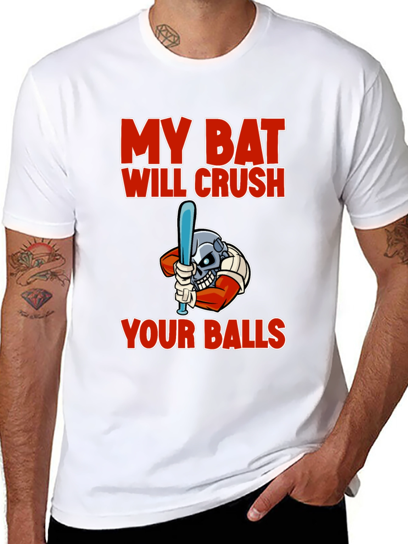 My Bat Will Crush Your Balls Graphic T-Shirt