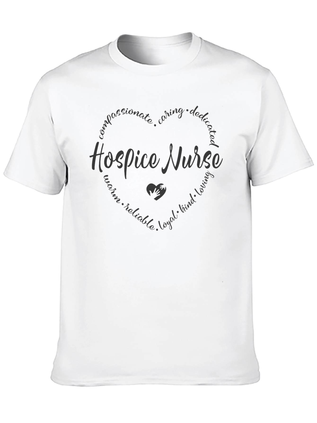 Hospice Nurse Heart Graphic T-Shirt