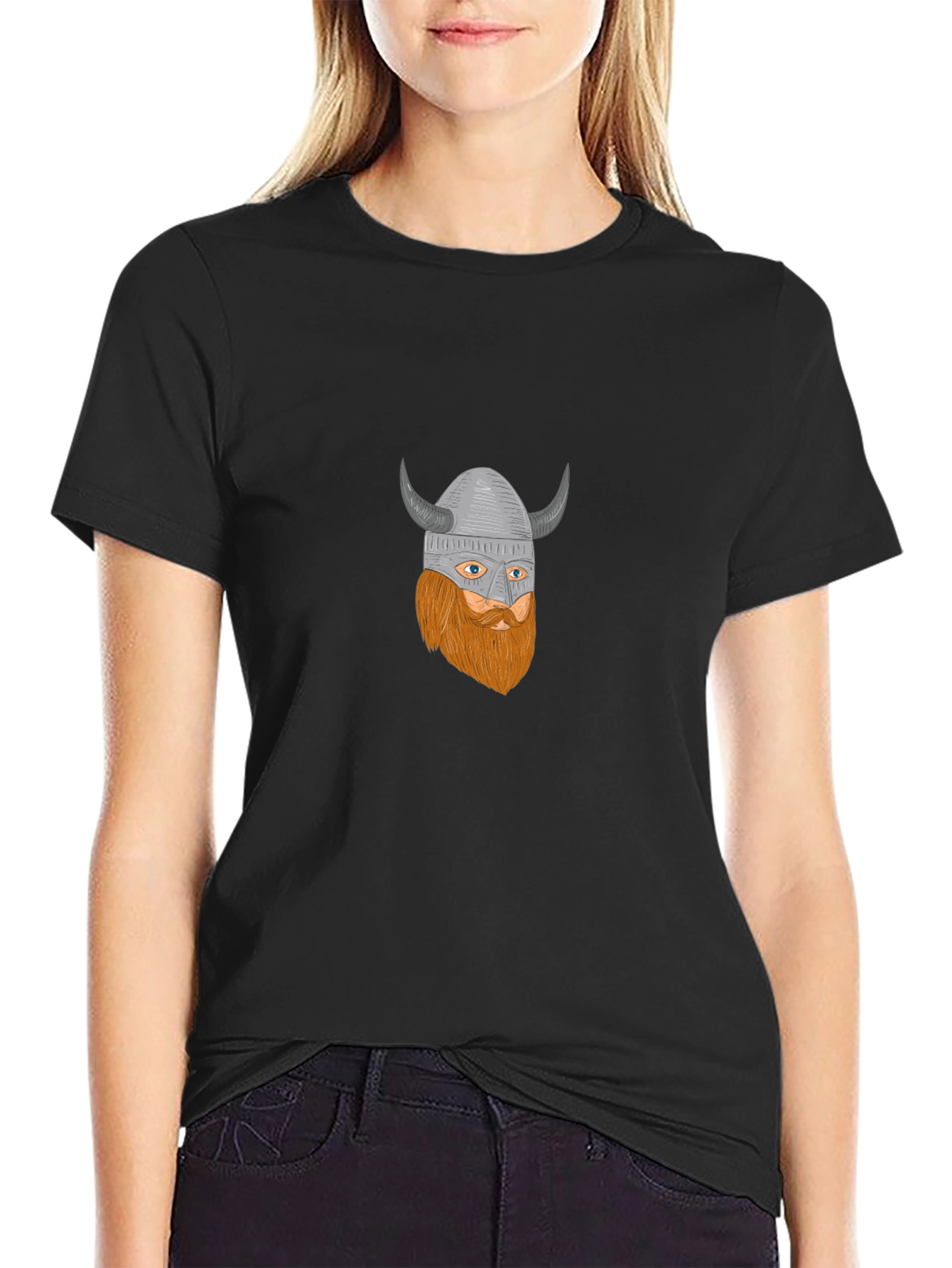 Viking Warrior Graphic Black T-Shirt