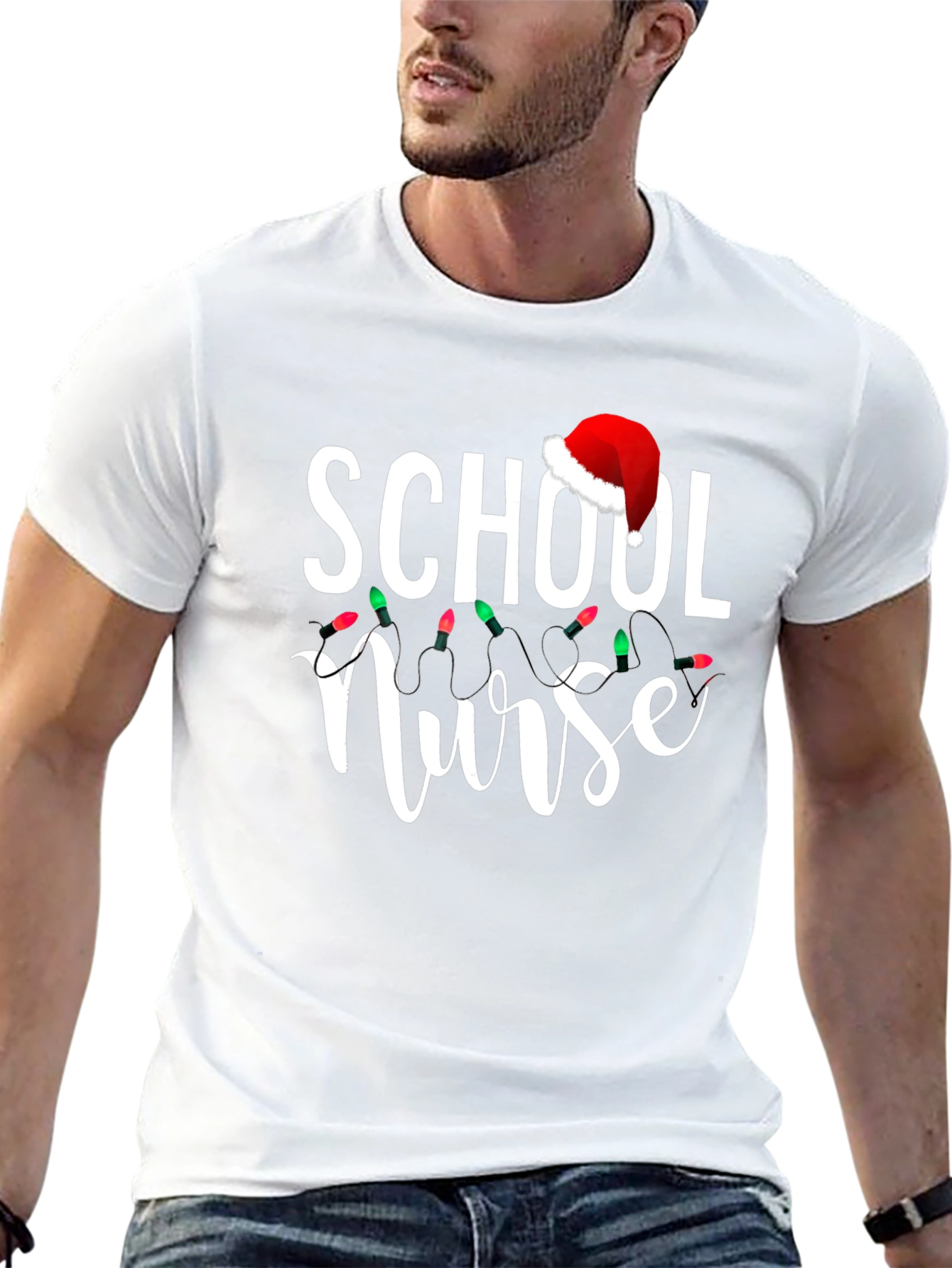 School Nurse Christmas T-Shirt - Holiday Gift