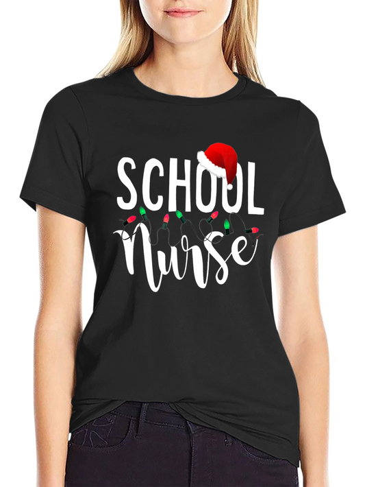 School Nurse Christmas T-Shirt - Holiday Gift