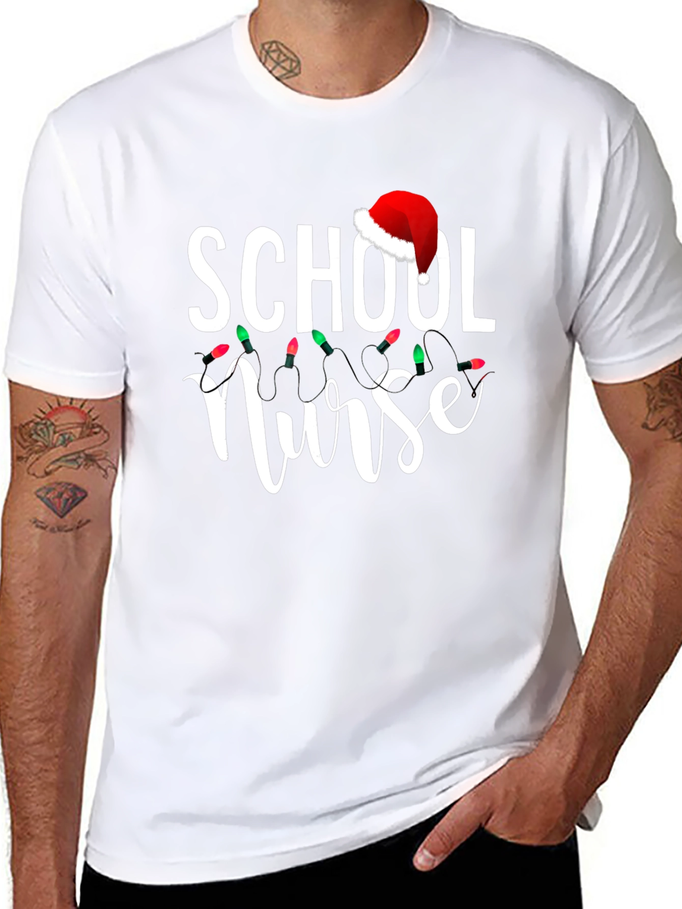 School Nurse Christmas T-Shirt - Holiday Gift