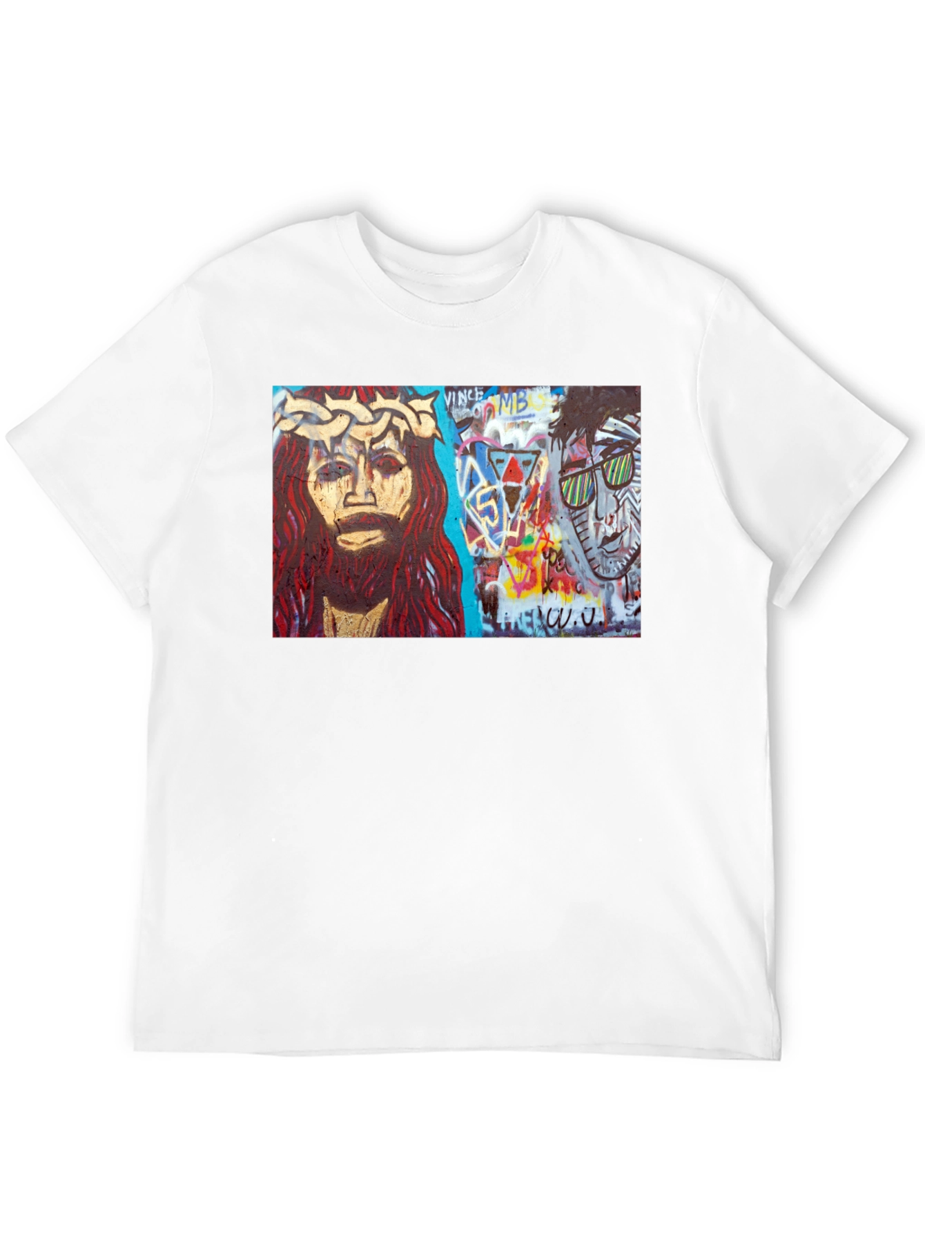 Street Art Graphic Print Black T-Shirt
