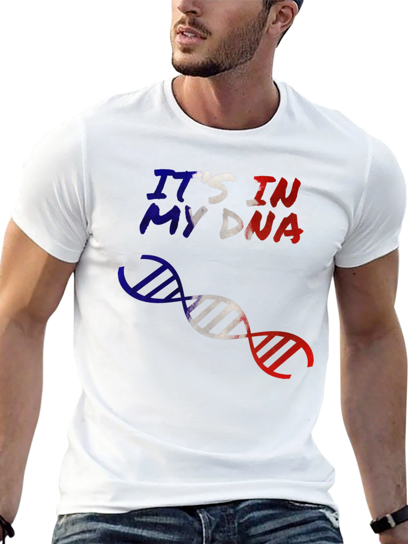 Patriotic DNA Graphic Tee - Show Your Roots!