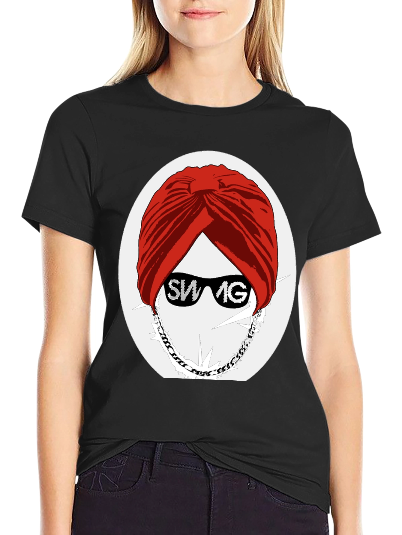 Swag Turban Graphic Print Mens T-Shirt