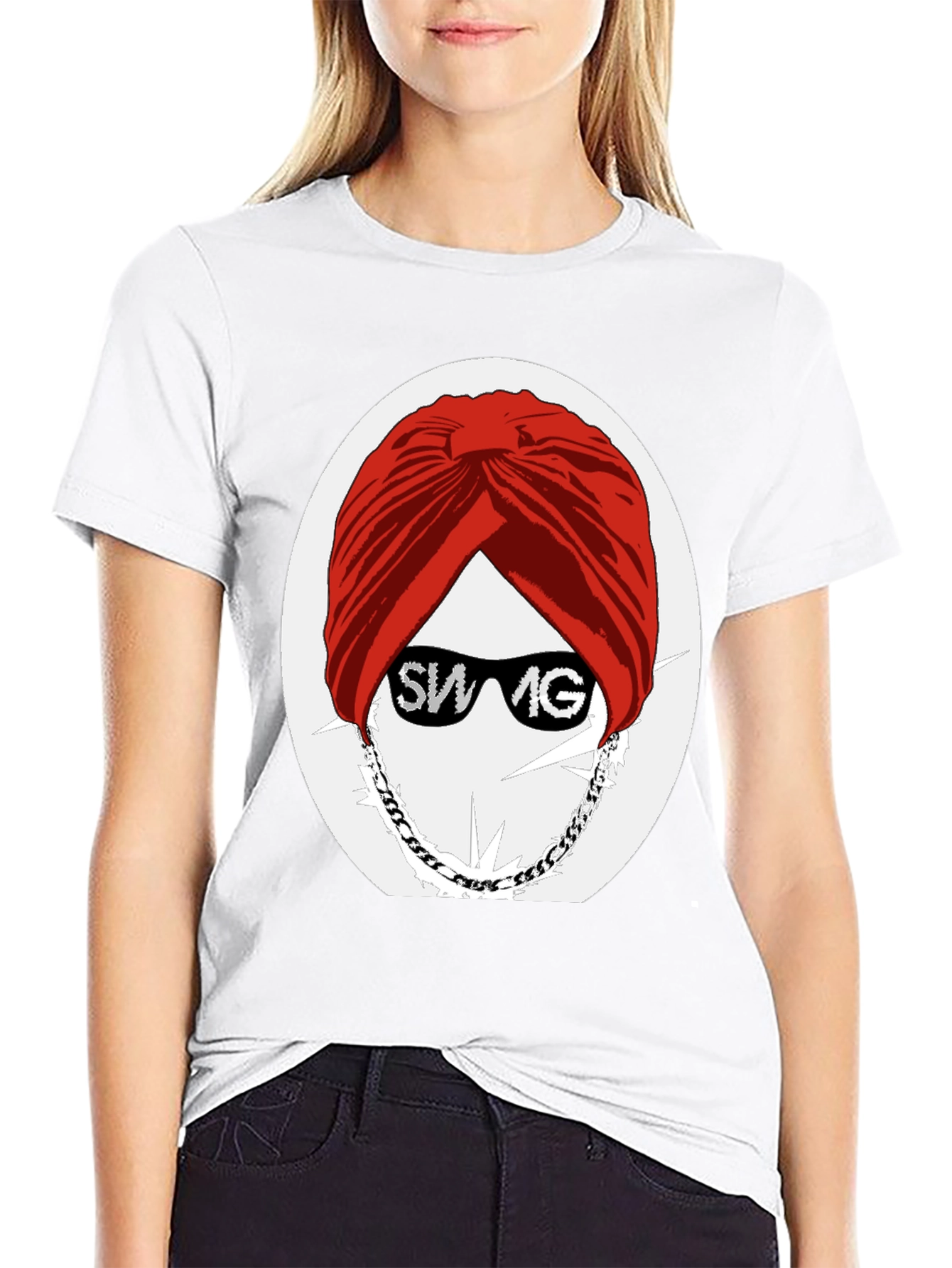 Swag Turban Graphic Print Mens T-Shirt