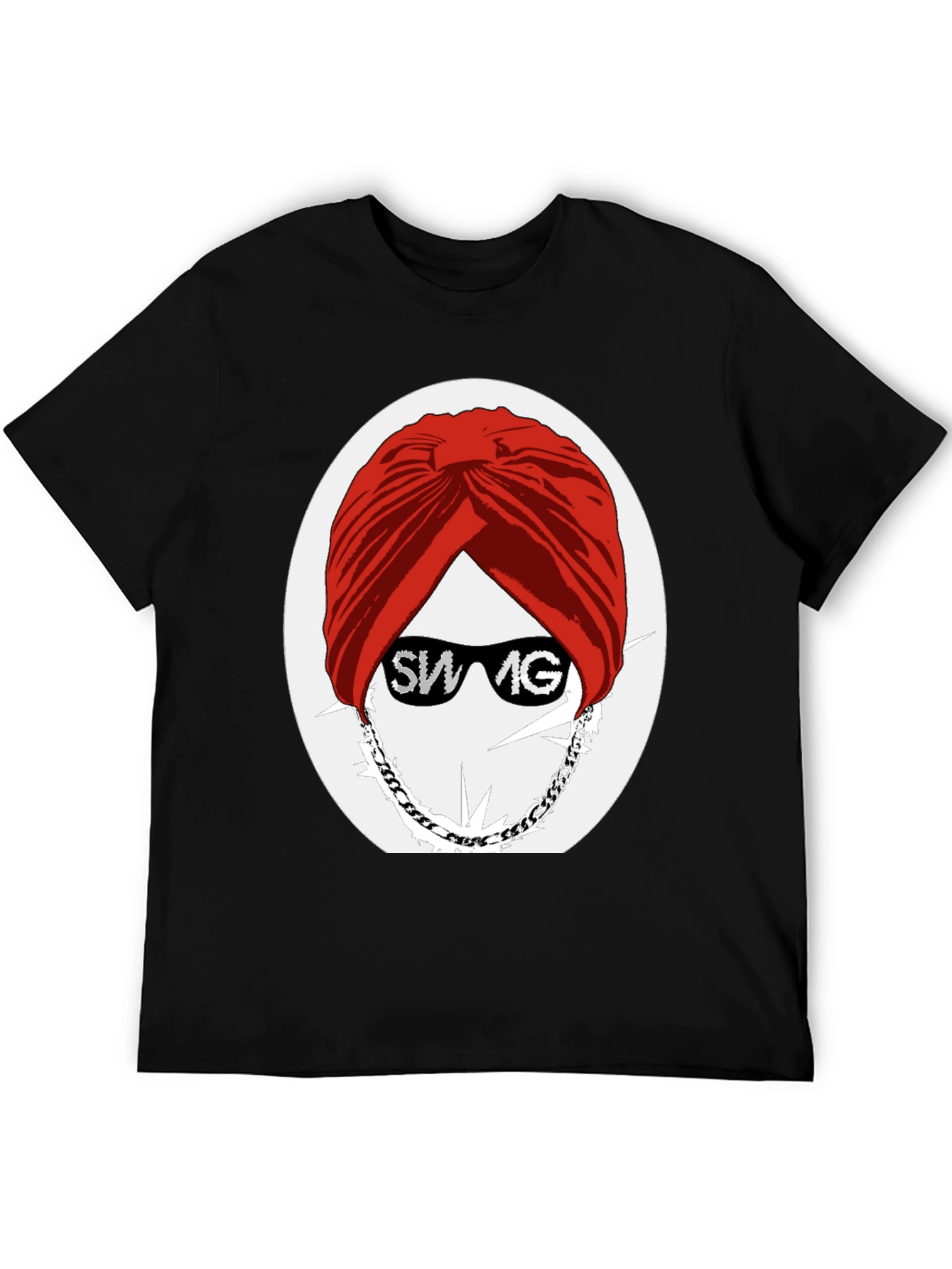 Swag Turban Graphic Print Mens T-Shirt