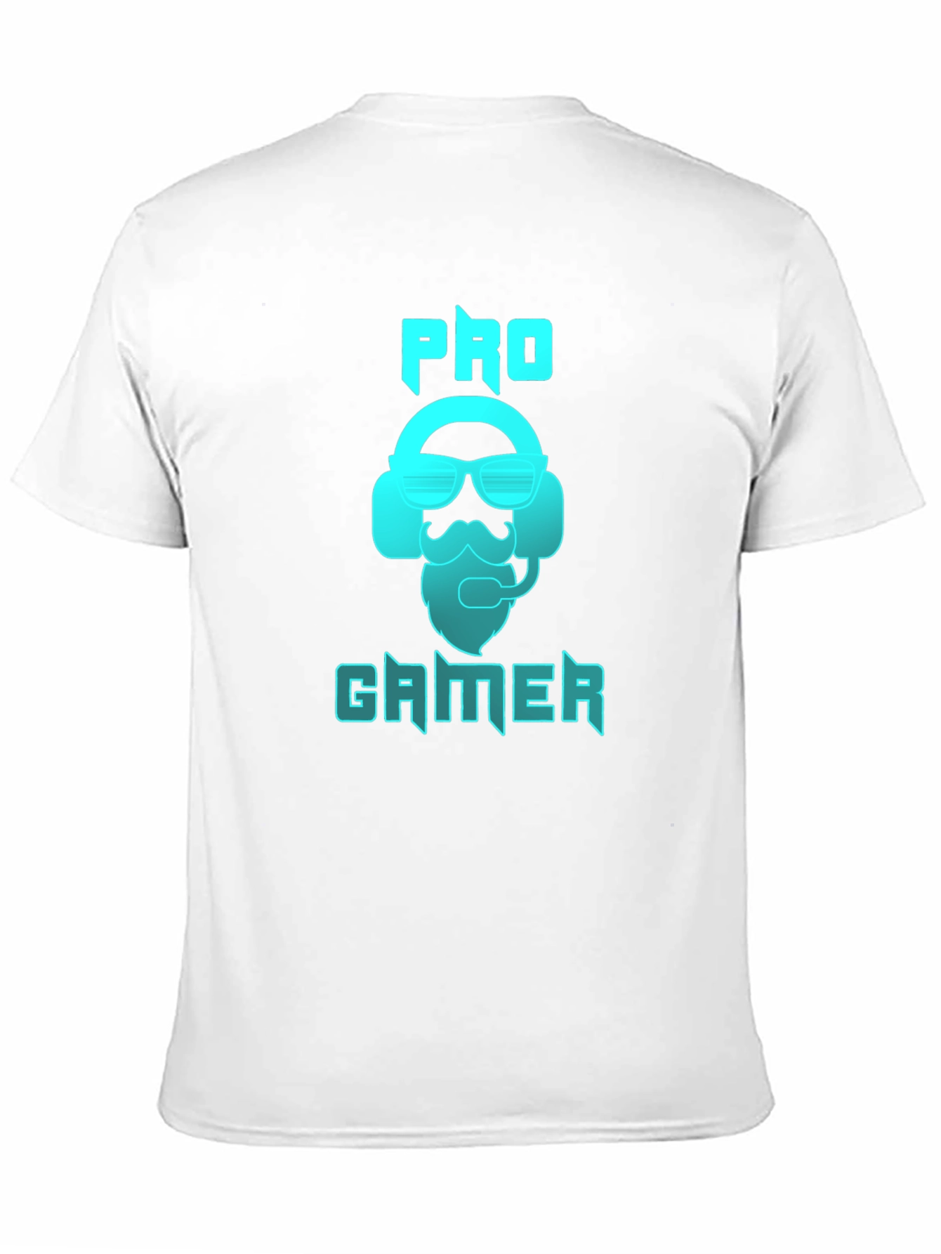 Pro Gamer Black T-Shirt with Headset Graphic