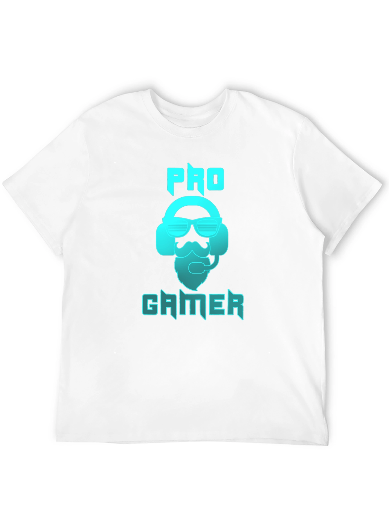 Pro Gamer Black T-Shirt with Headset Graphic