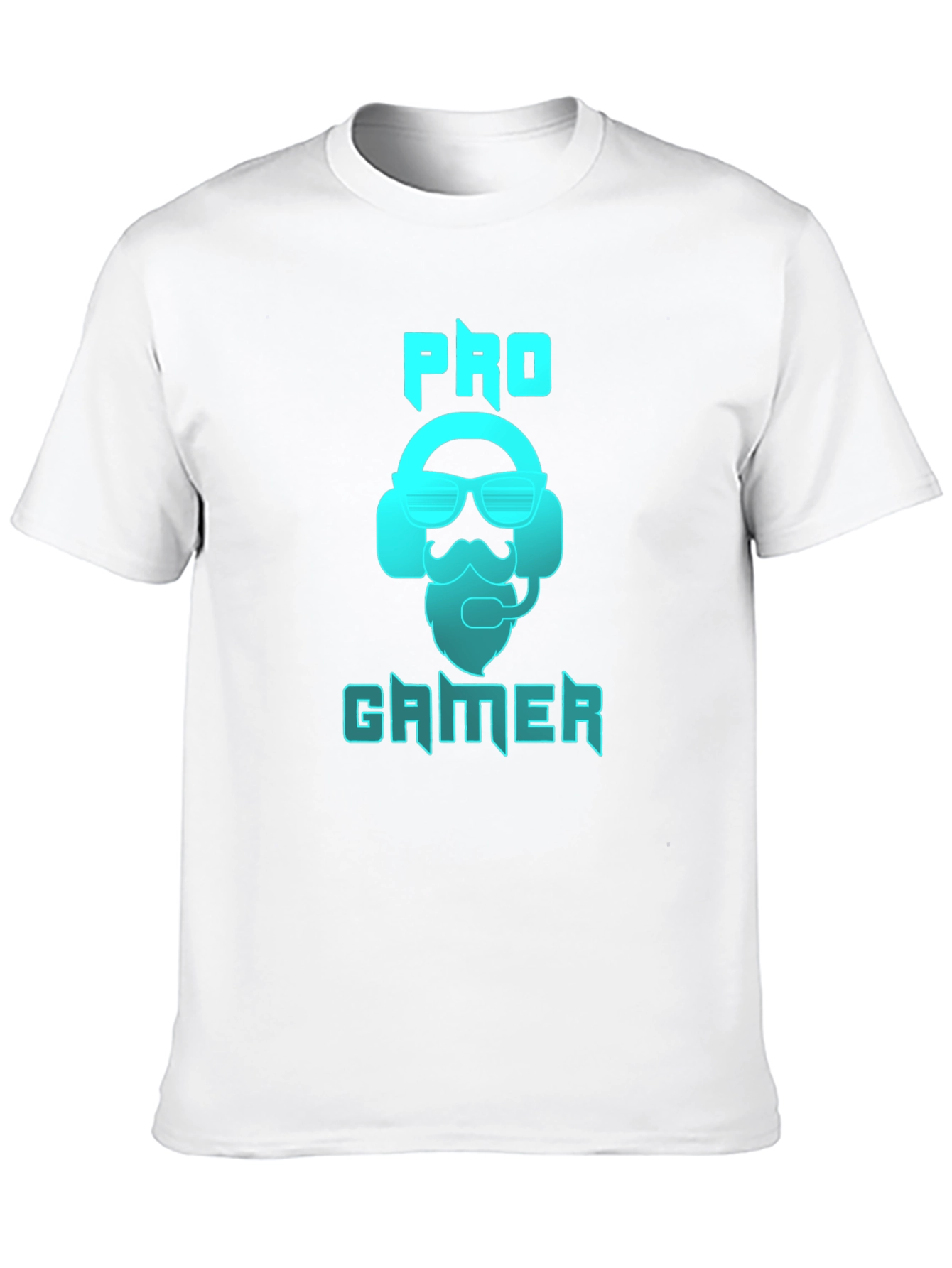 Pro Gamer Black T-Shirt with Headset Graphic