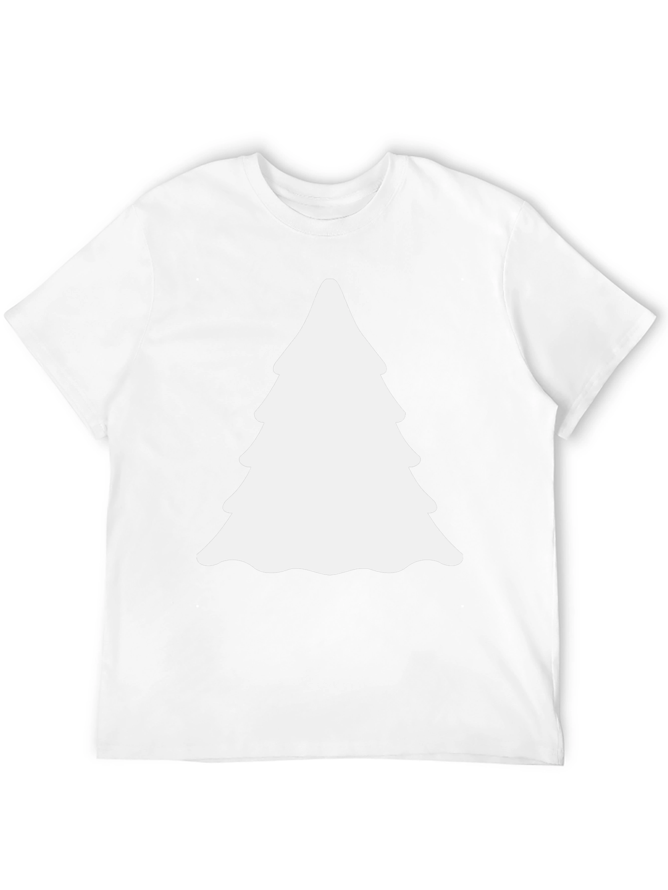 Festive Christmas Tree Graphic Tee - Black