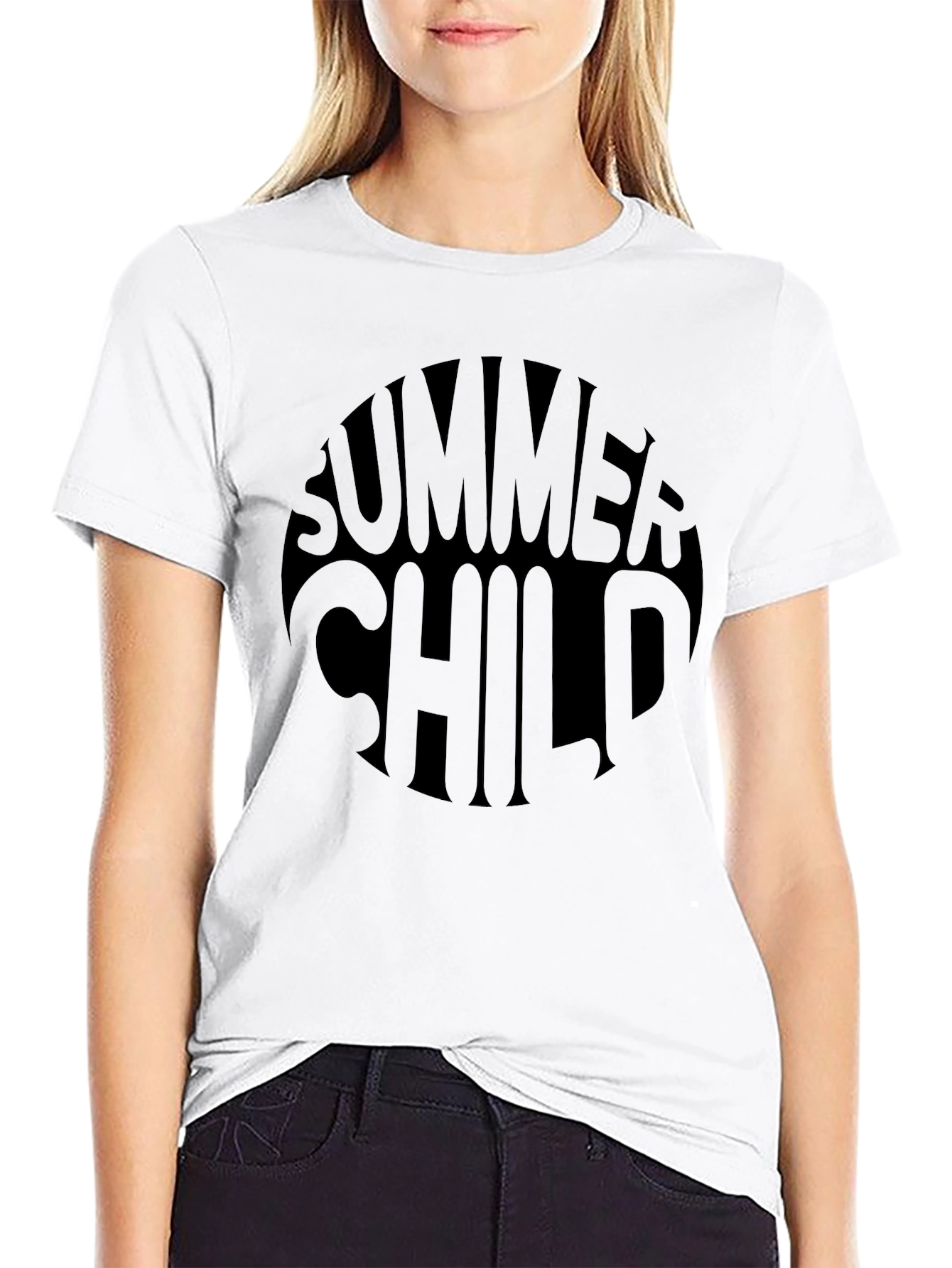 Summer Child Black Graphic Tee