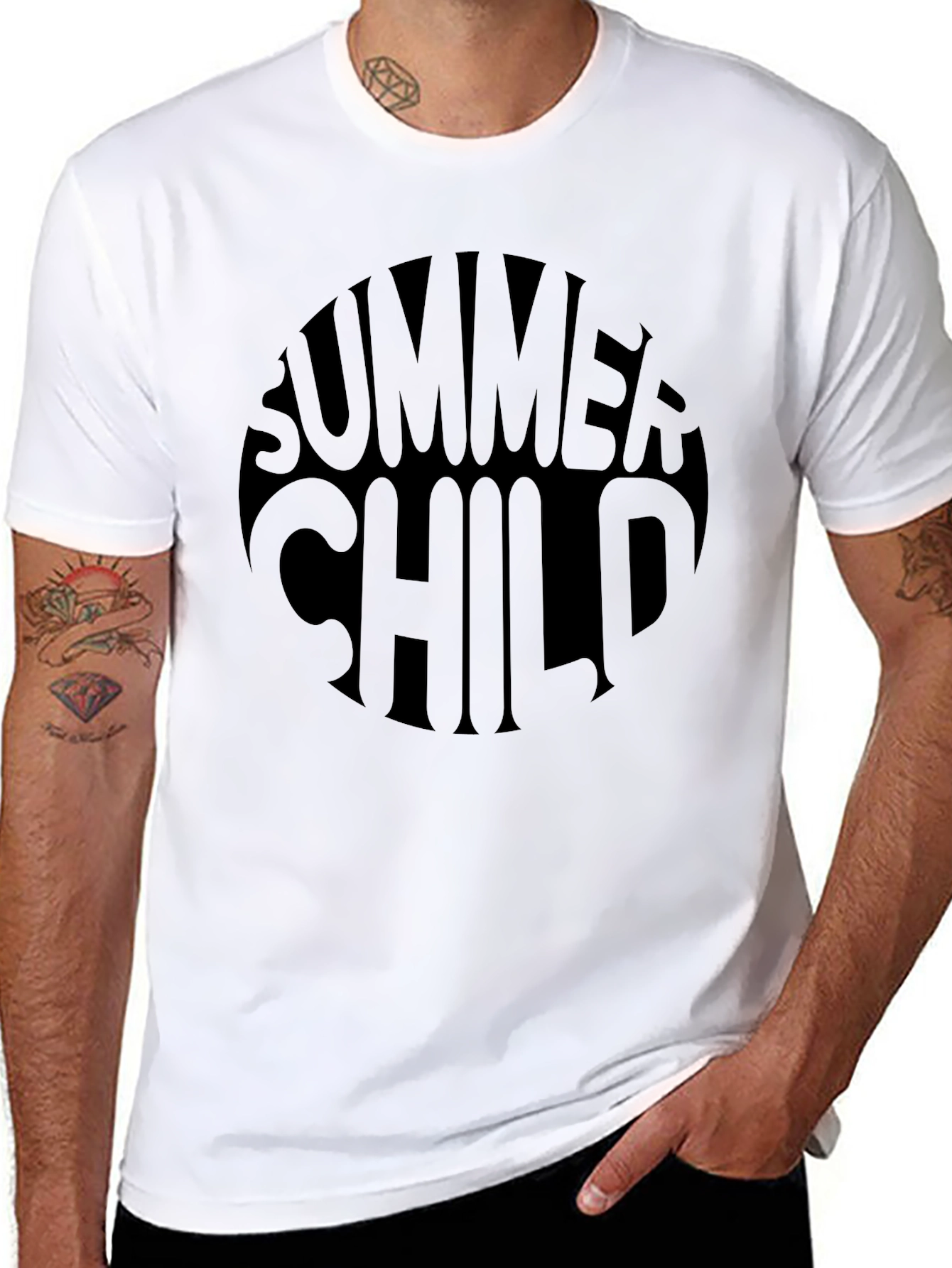 Summer Child Black Graphic Tee