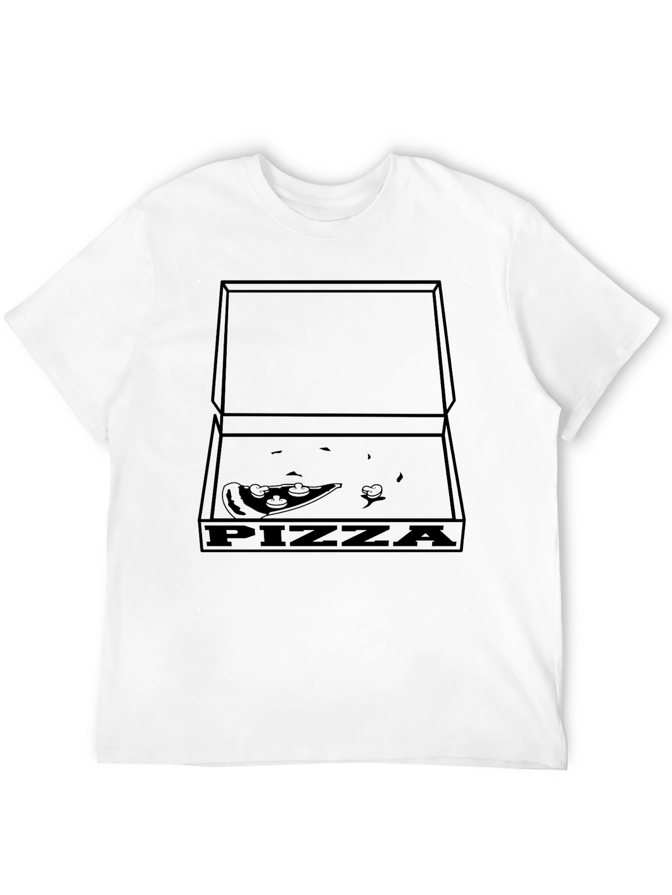 Pizza Box Graphic T-Shirt - Black