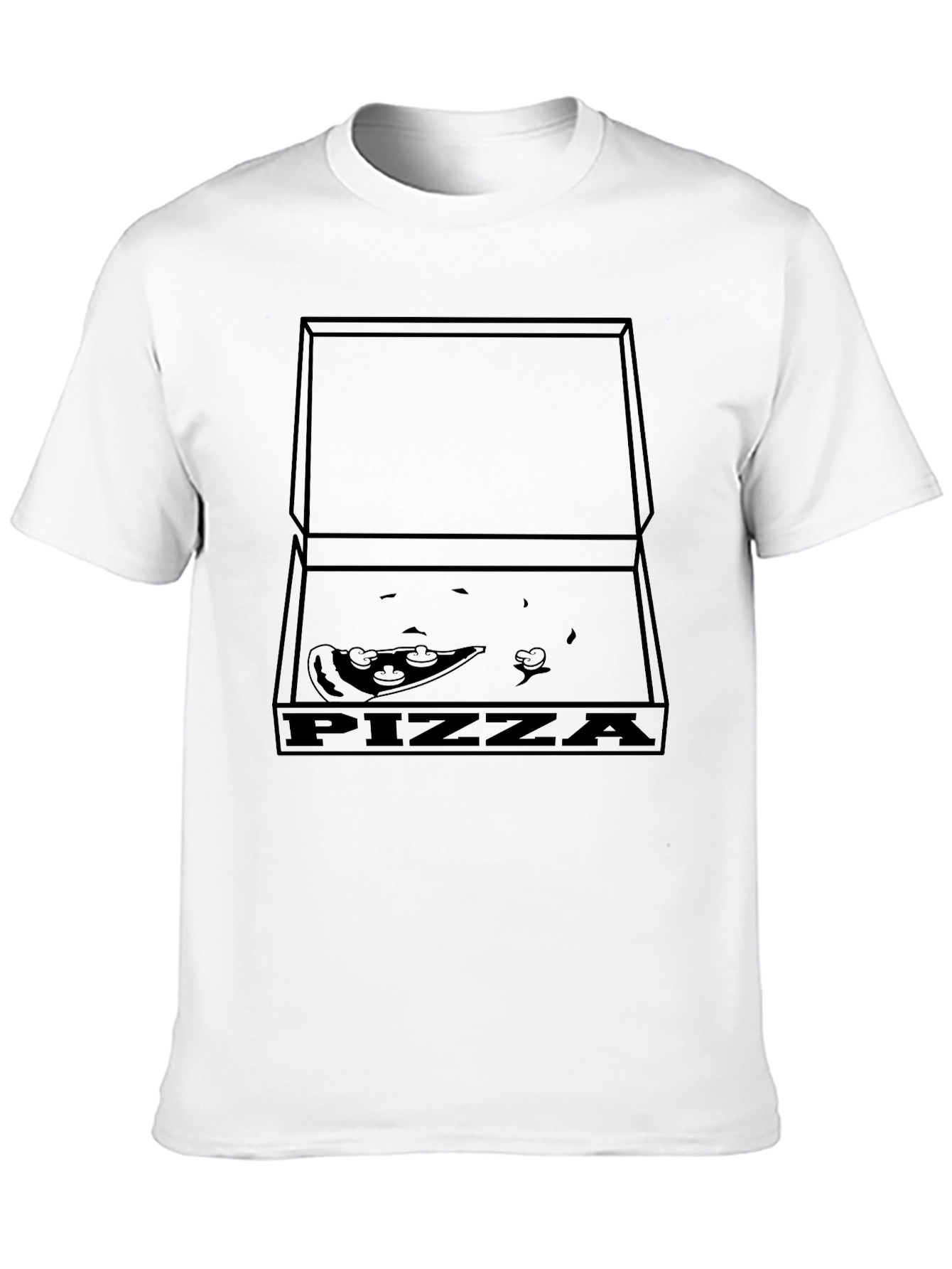 Pizza Box Graphic T-Shirt - Black