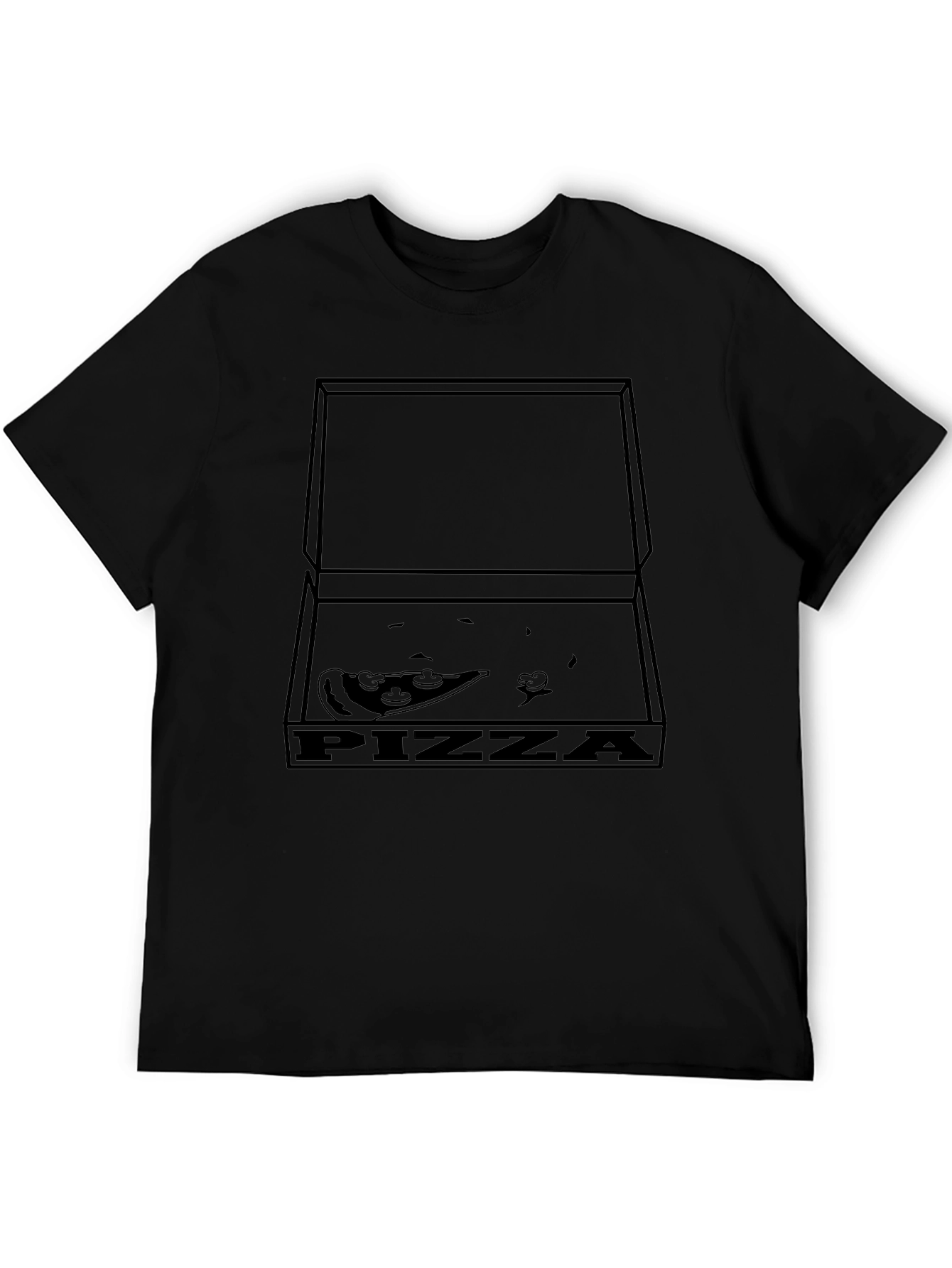 Pizza Box Graphic T-Shirt - Black