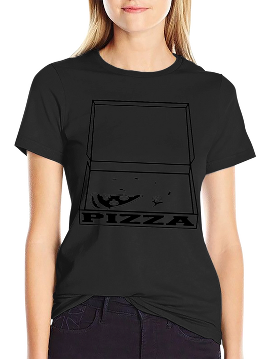 Pizza Box Graphic T-Shirt - Black