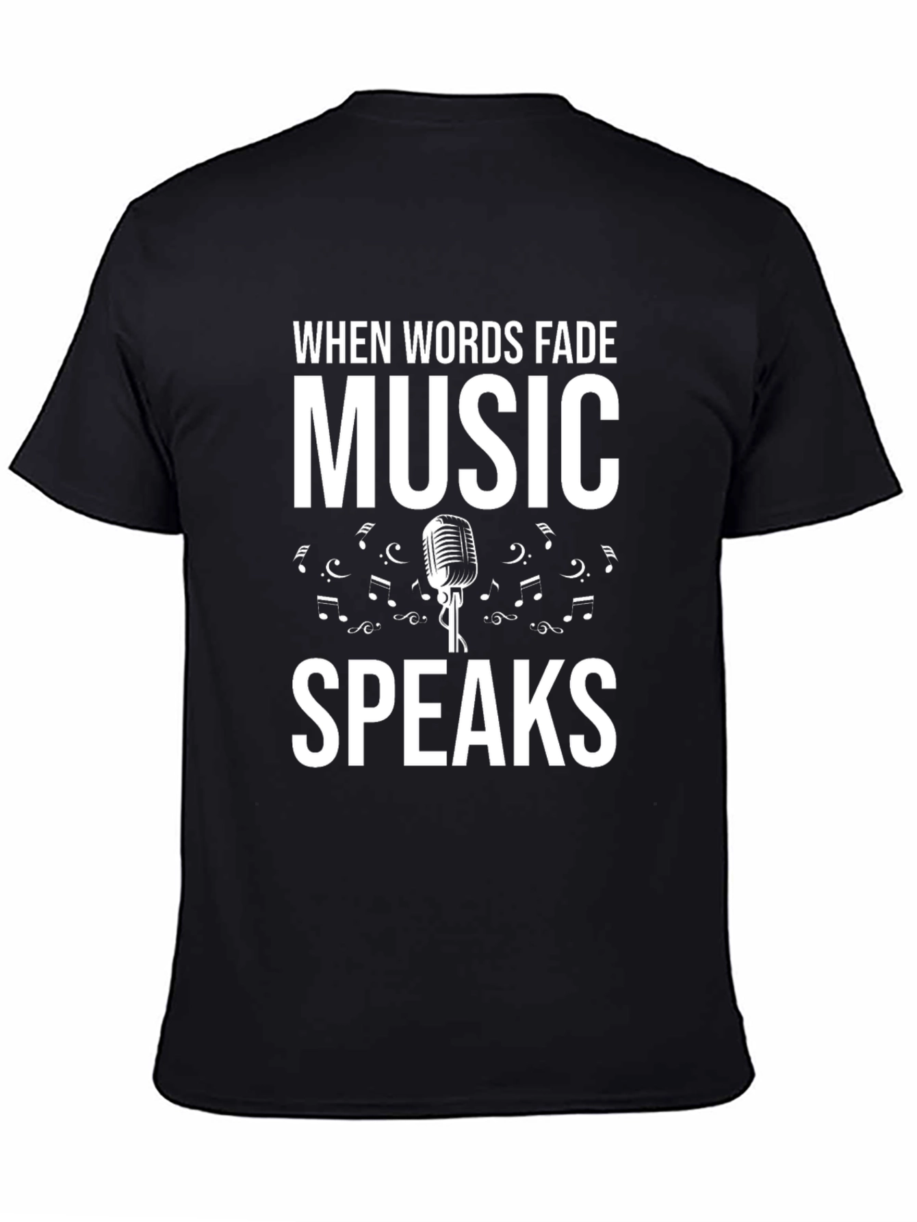 Music Speaks Graphic Tee - Soft Cotton Blend