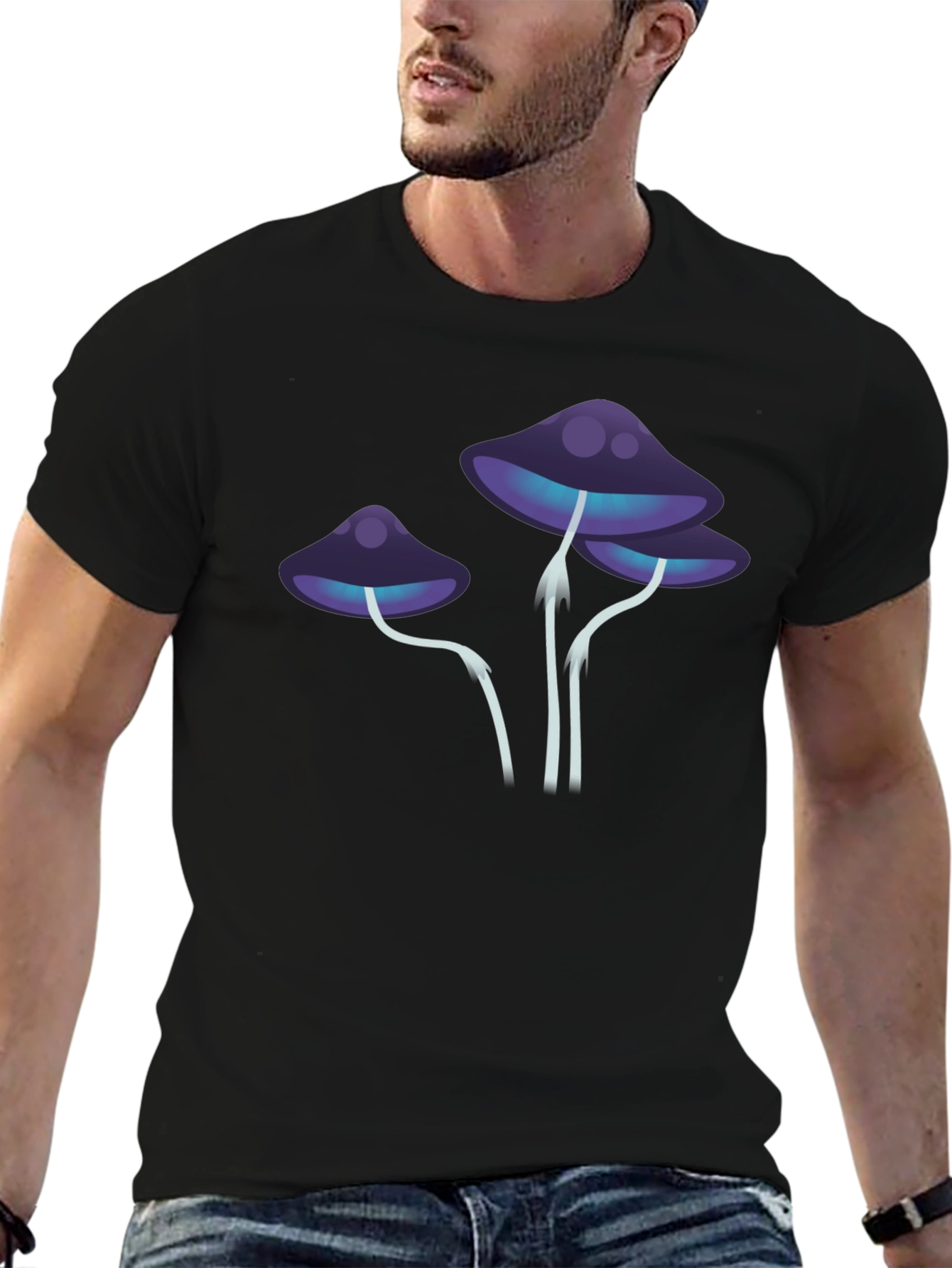 Mystic Mushroom Graphic Tee - Black