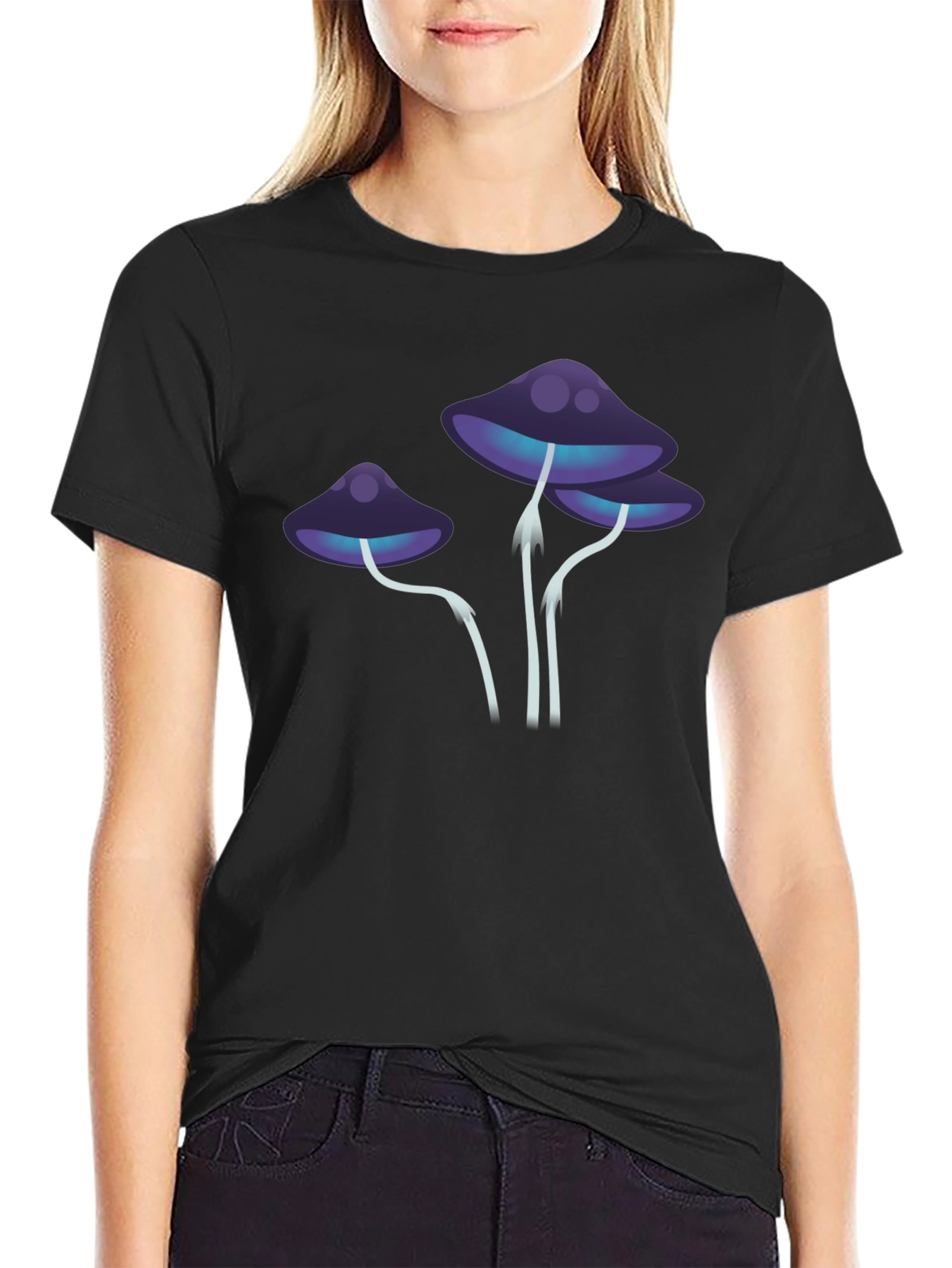 Mystic Mushroom Graphic Tee - Black