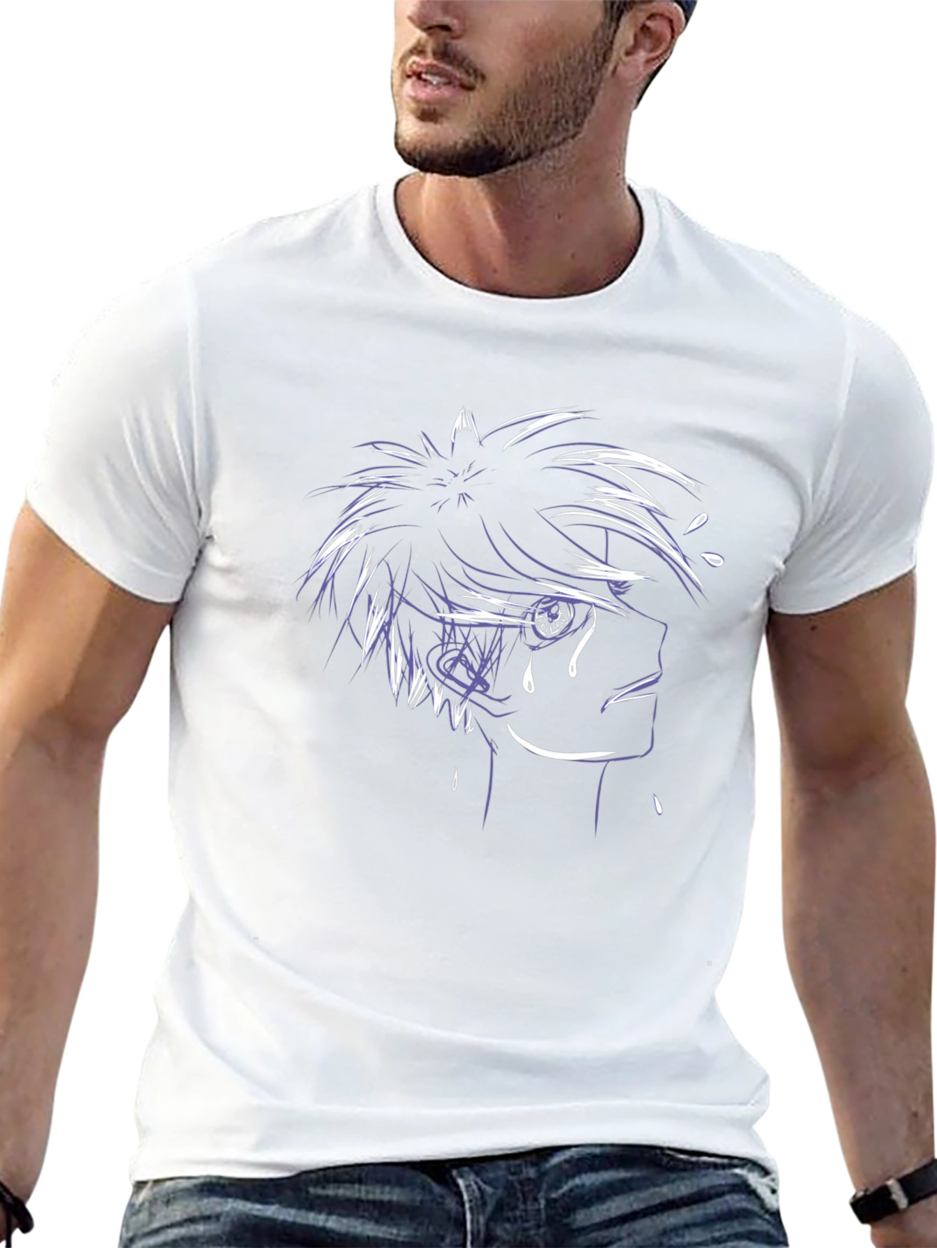 Anime Character Graphic Black T-Shirt