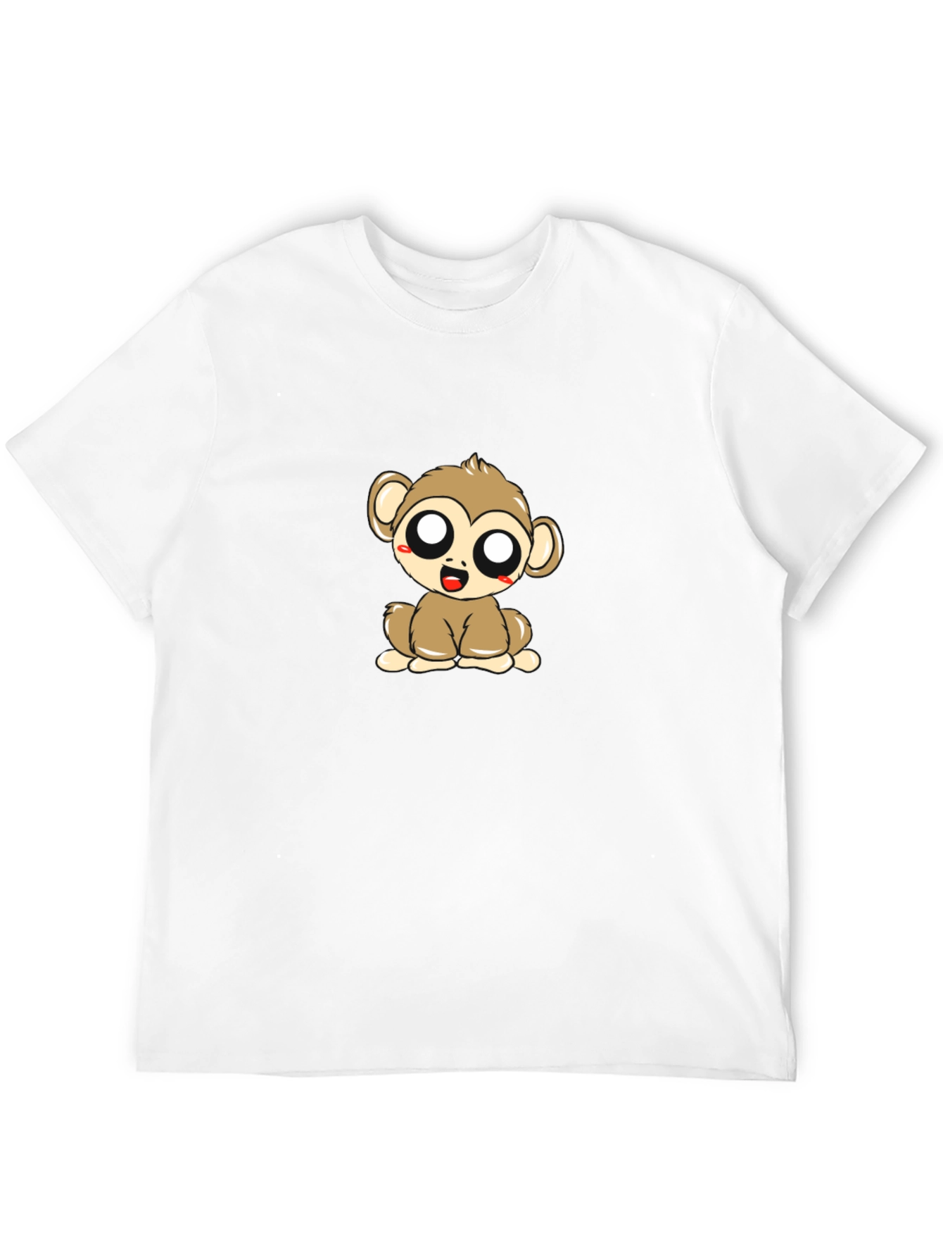 Cute Monkey Graphic Tee - Black T-Shirt