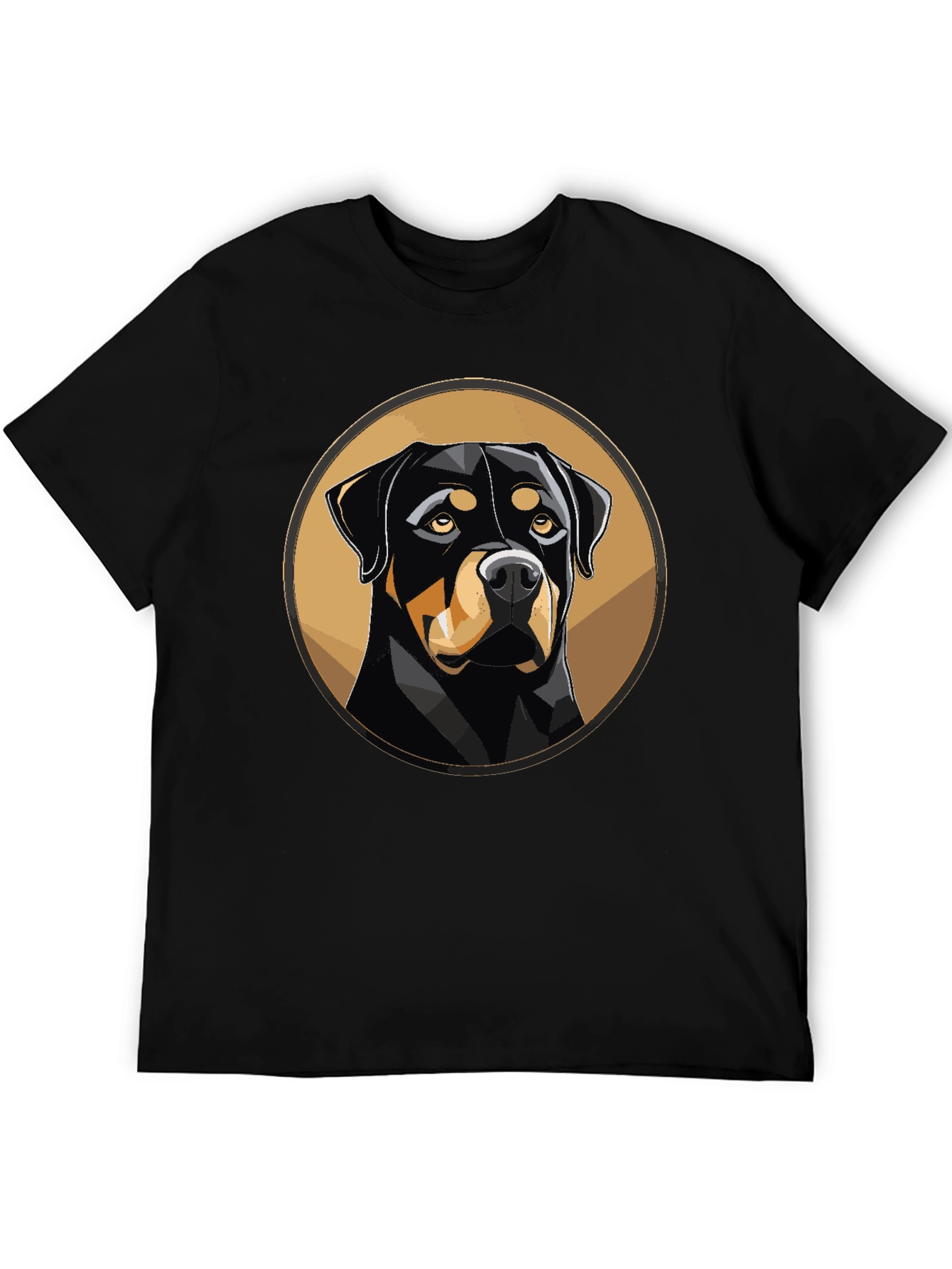 Rottweiler Dog Graphic T-Shirt - Black