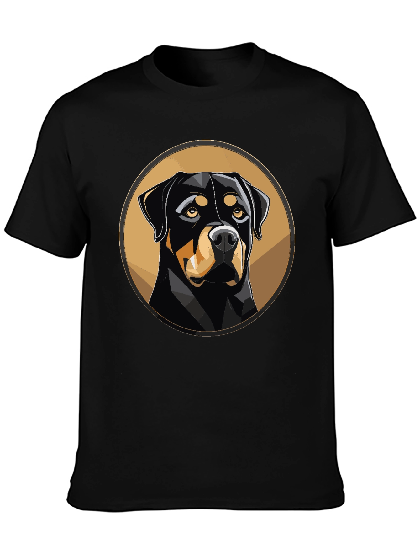 Rottweiler Dog Graphic T-Shirt - Black