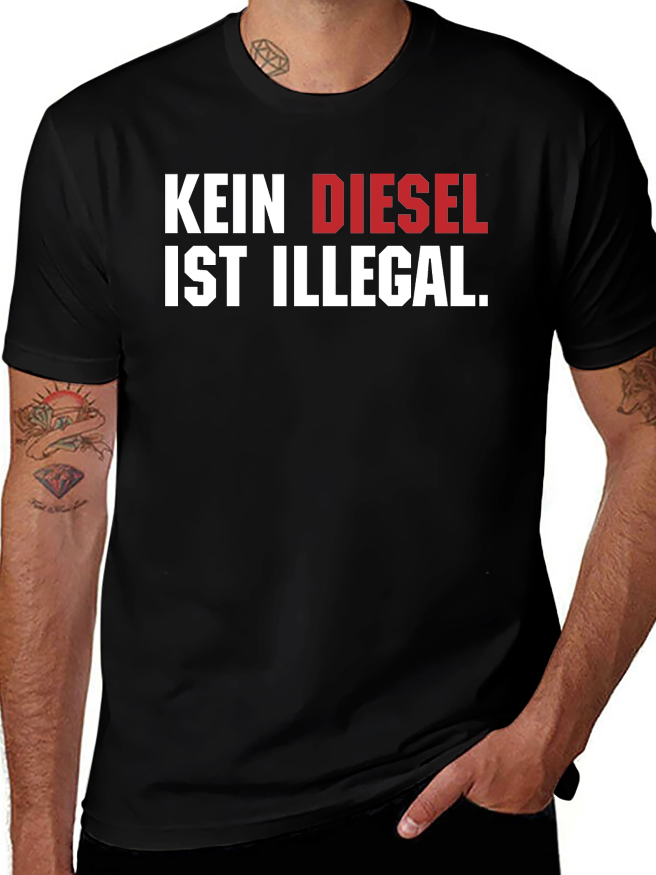 Kein Diesel Ist Illegal T-Shirt - Black