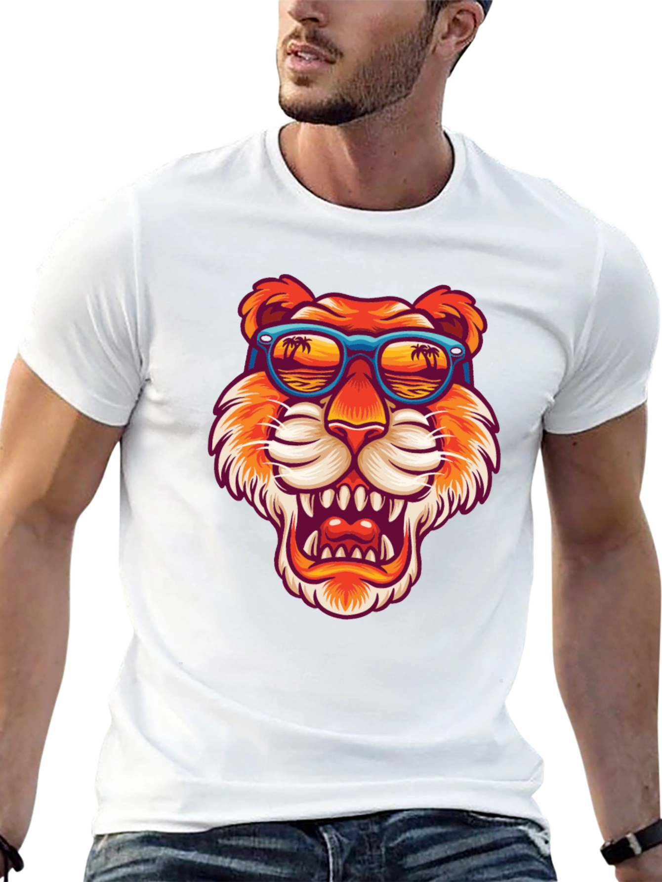 Cool Tiger Graphic T-Shirt