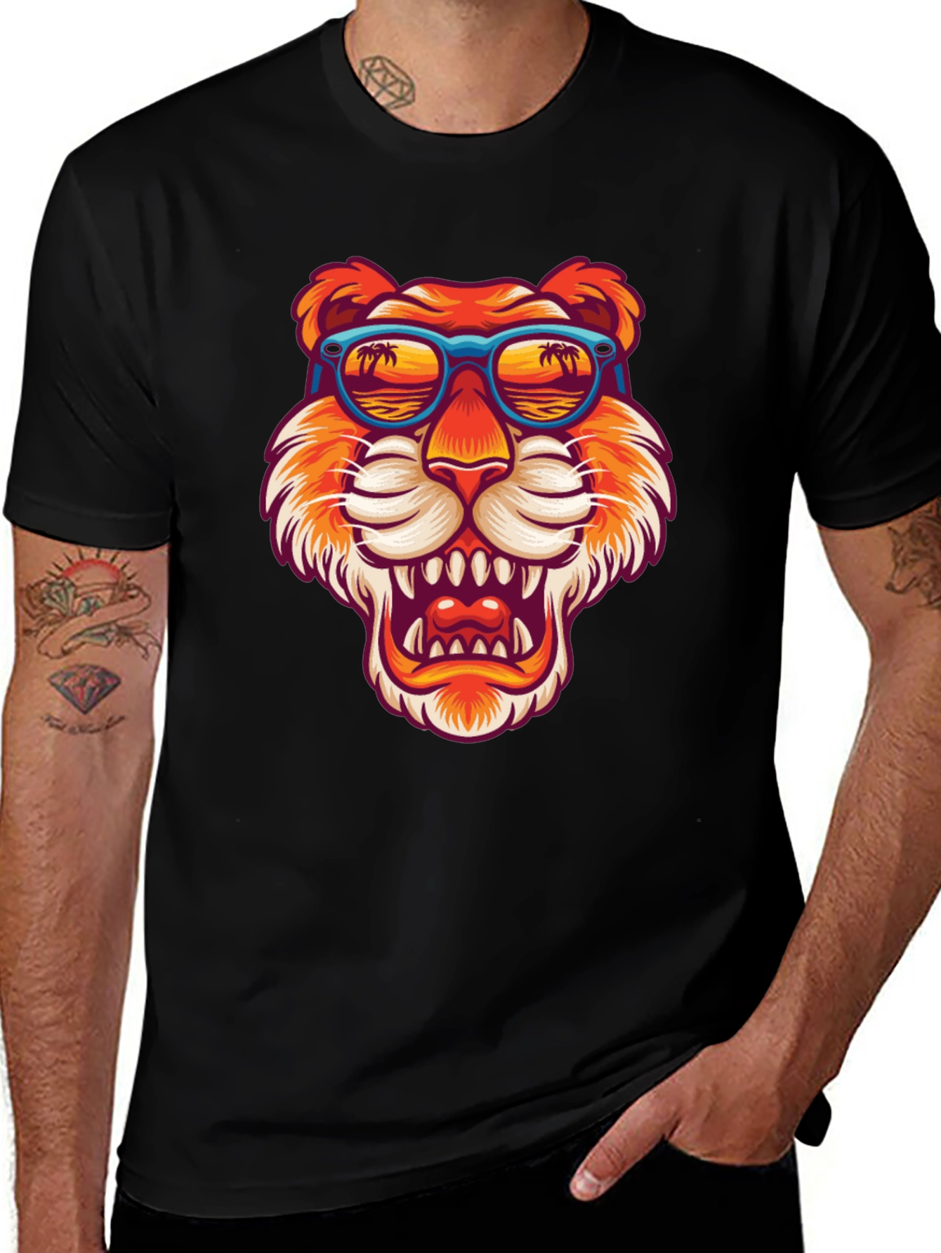 Cool Tiger Graphic T-Shirt