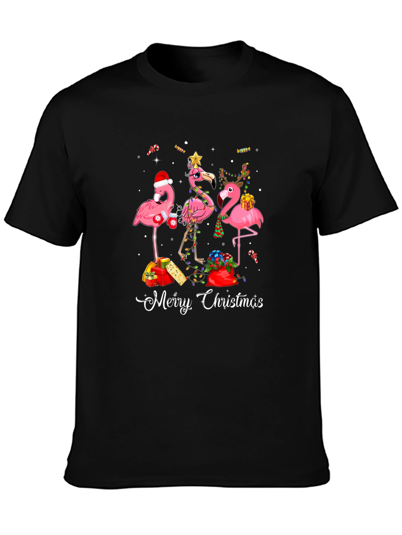 Christmas Flamingo T-Shirt