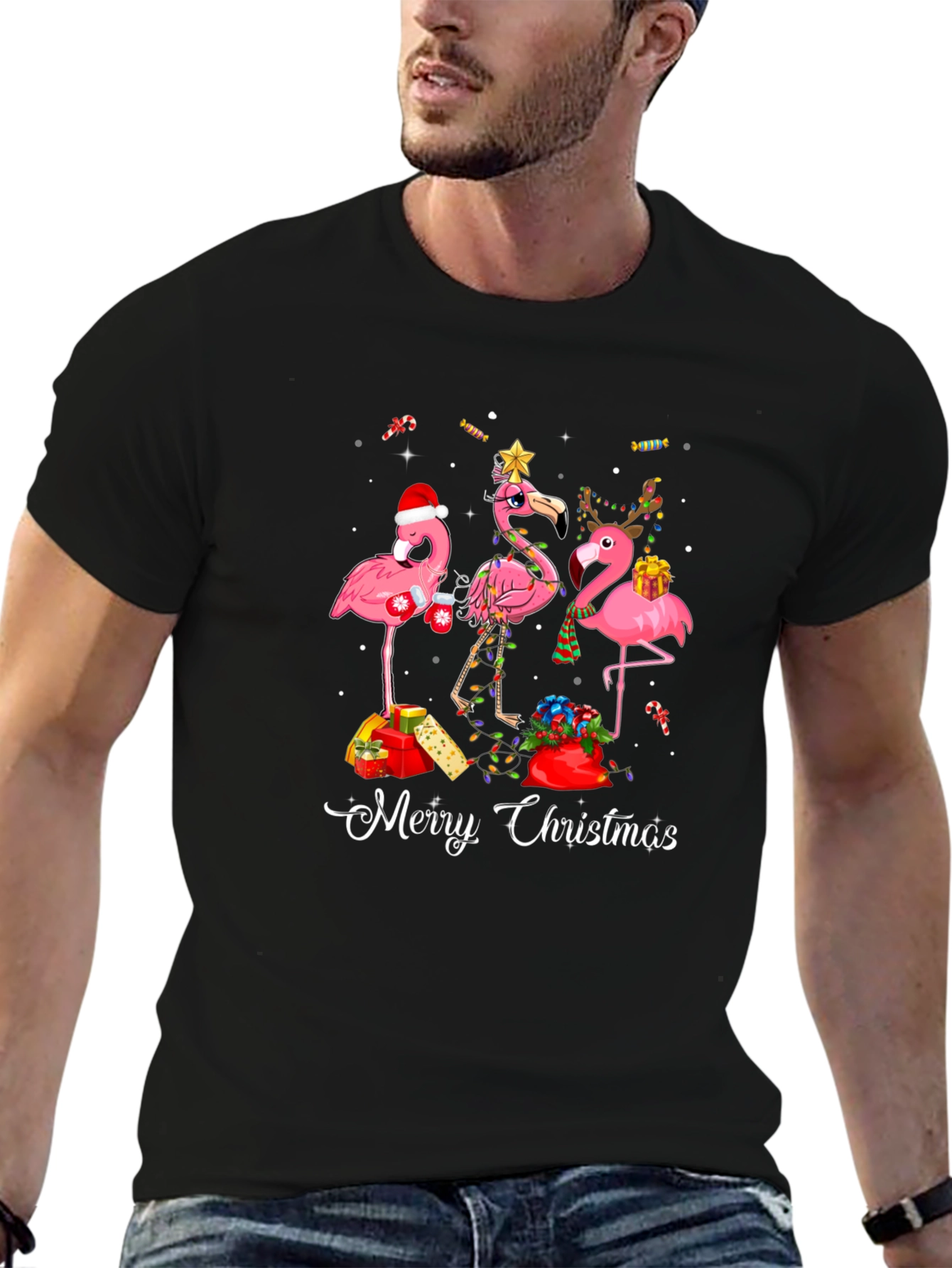 Christmas Flamingo T-Shirt