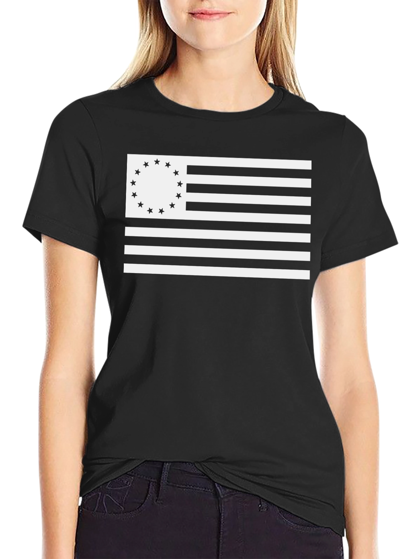 Betsy Ross Flag T-Shirt - Black