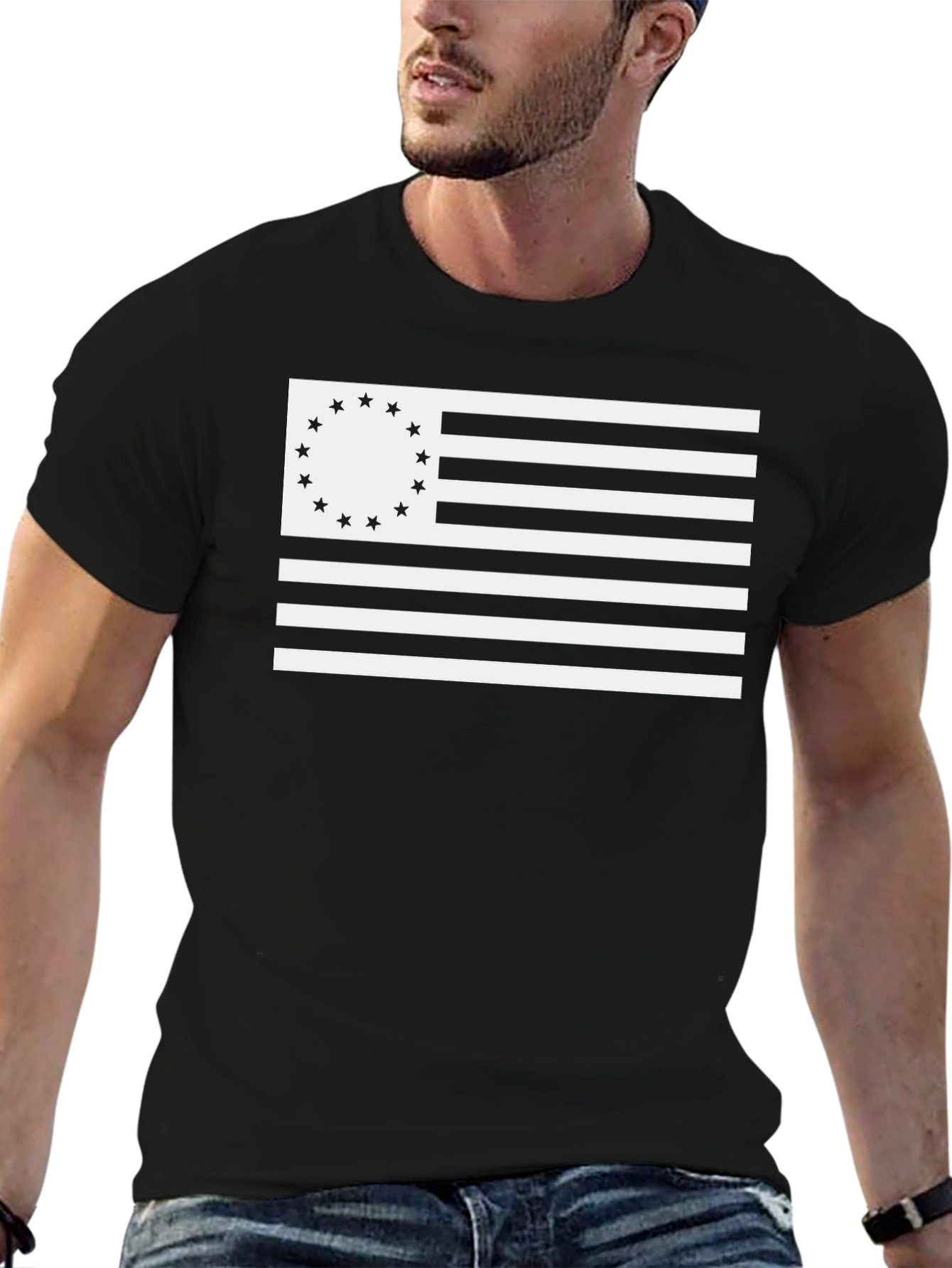 Betsy Ross Flag T-Shirt - Black