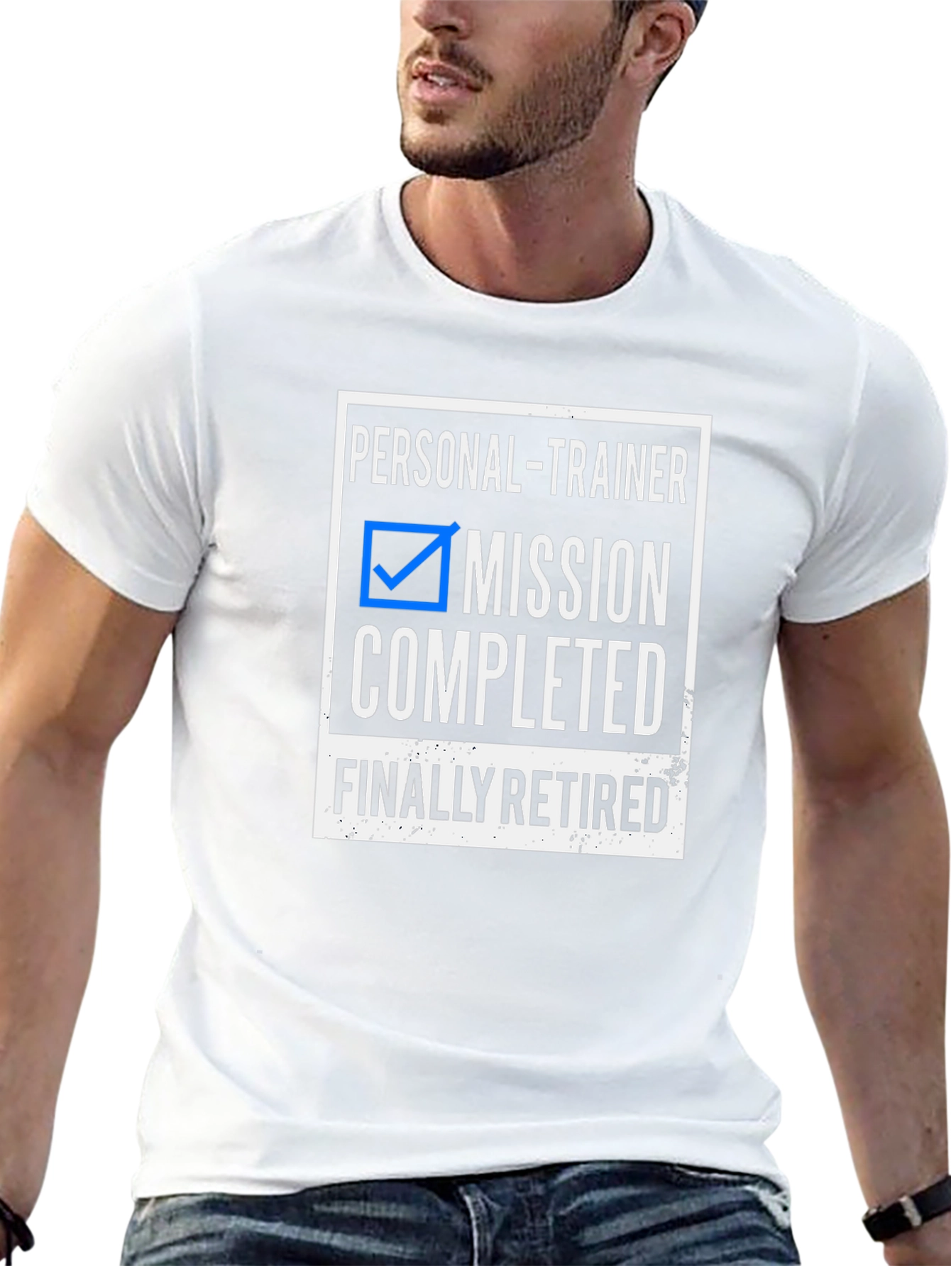Personal Trainer Mission Completed Retired Black T-Shirt