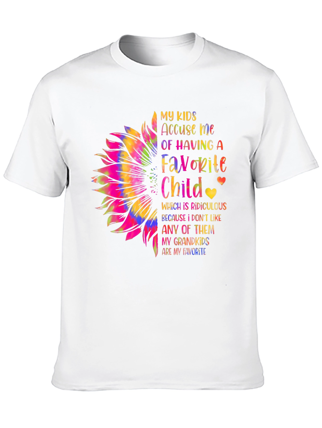 Favorite Grandkids Sunflower Graphic Tee