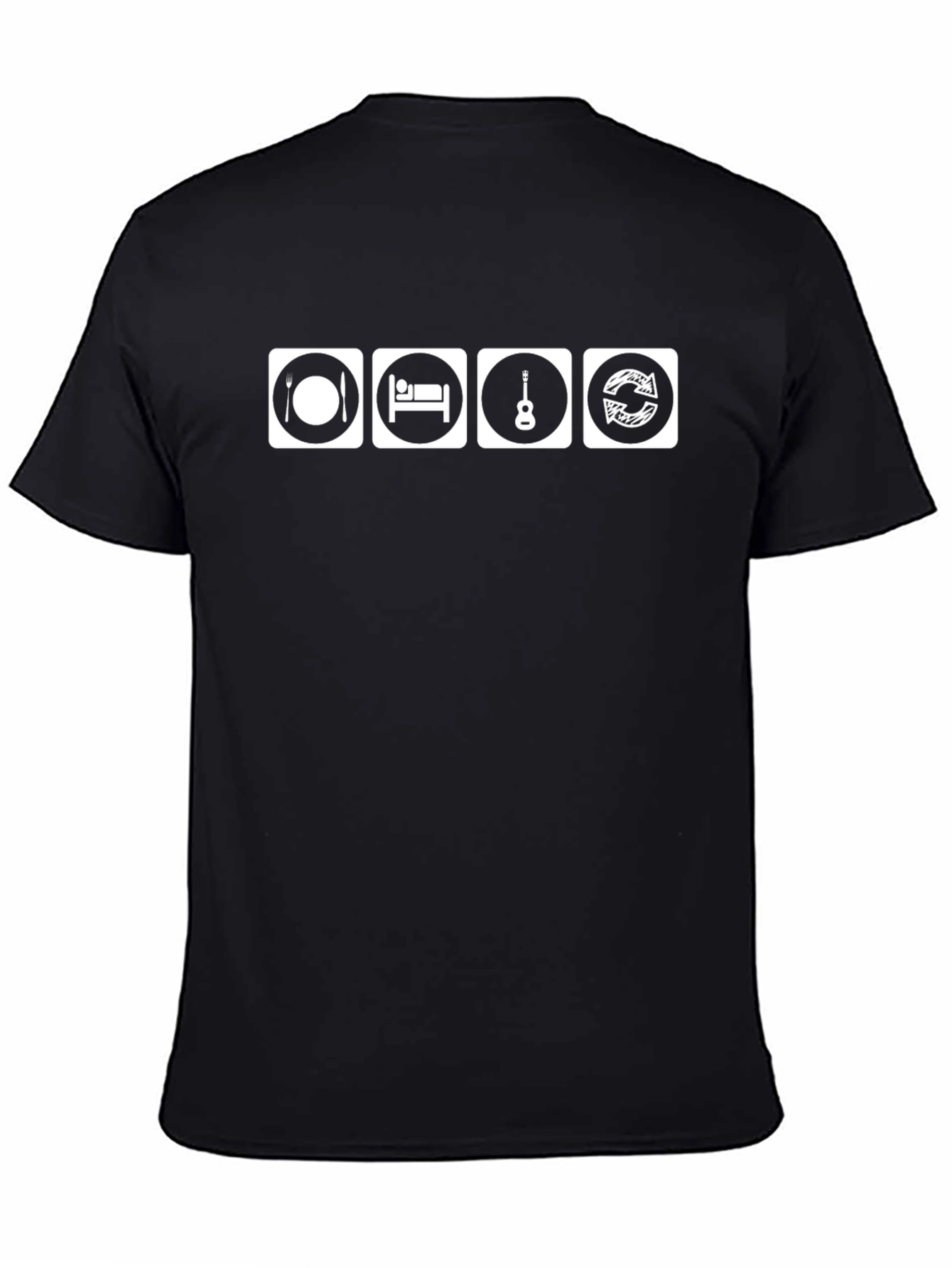 Eat Sleep Guitar Repeat T-Shirt - Musician Tee