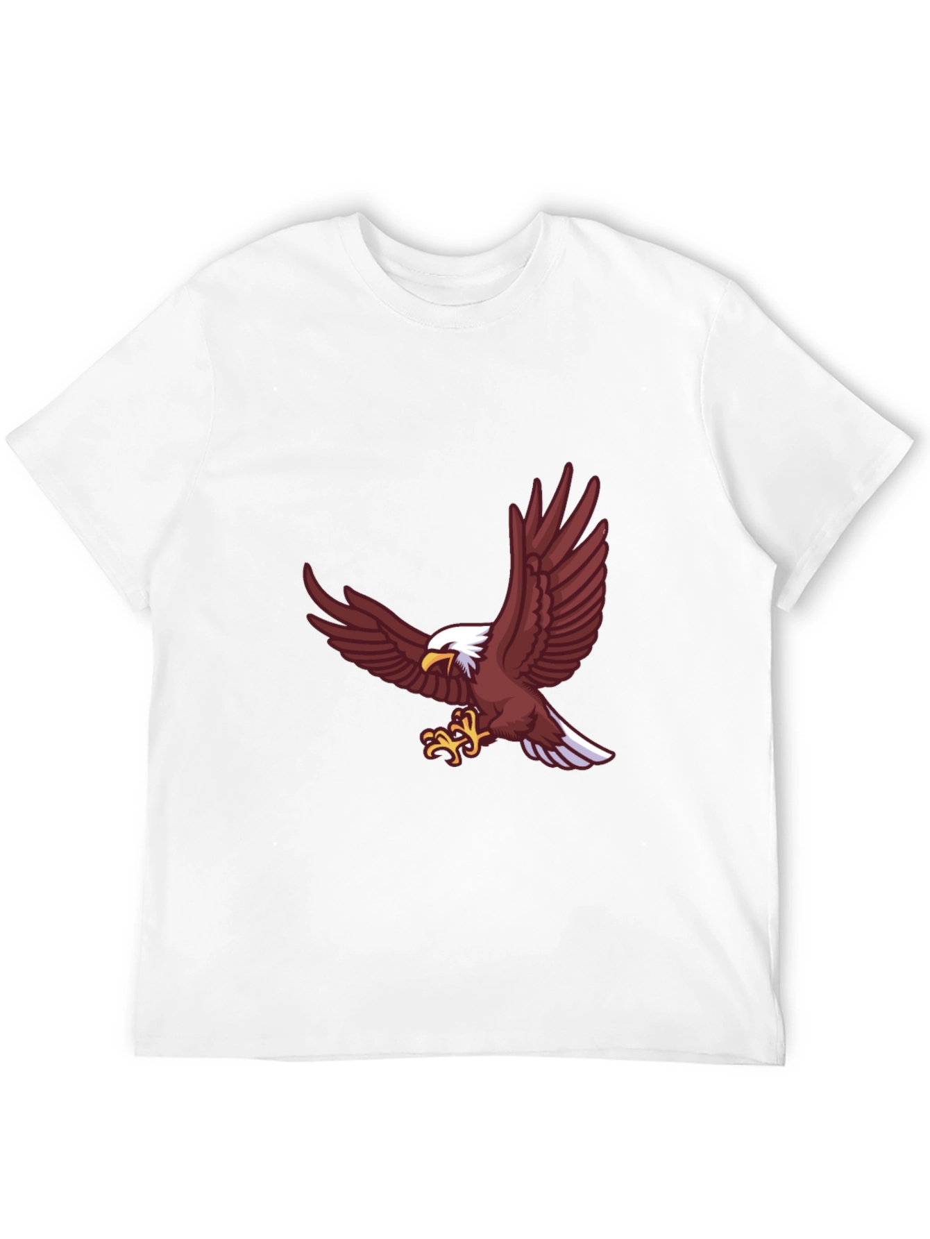 Bold Eagle Graphic Tee - Black Cotton Blend Shirt