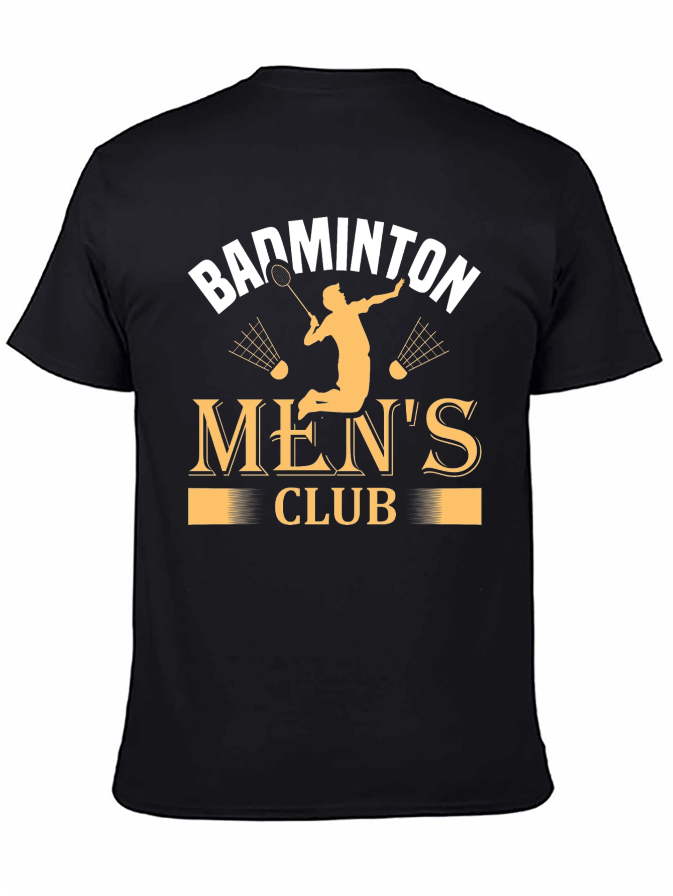Badminton Mens Club Graphic Tee - Black