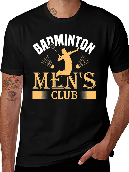 Badminton Mens Club Graphic Tee - Black