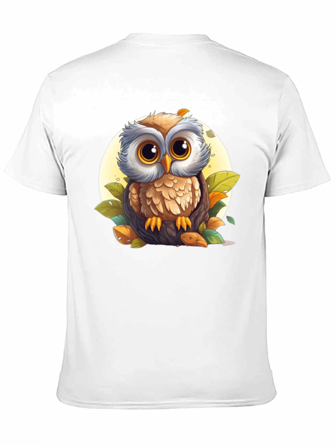 Owl Graphic Print Mens T-Shirt