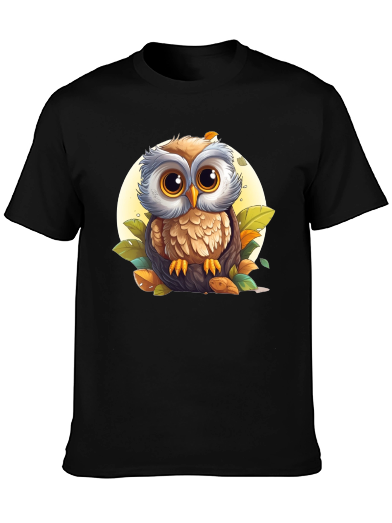 Owl Graphic Print Mens T-Shirt