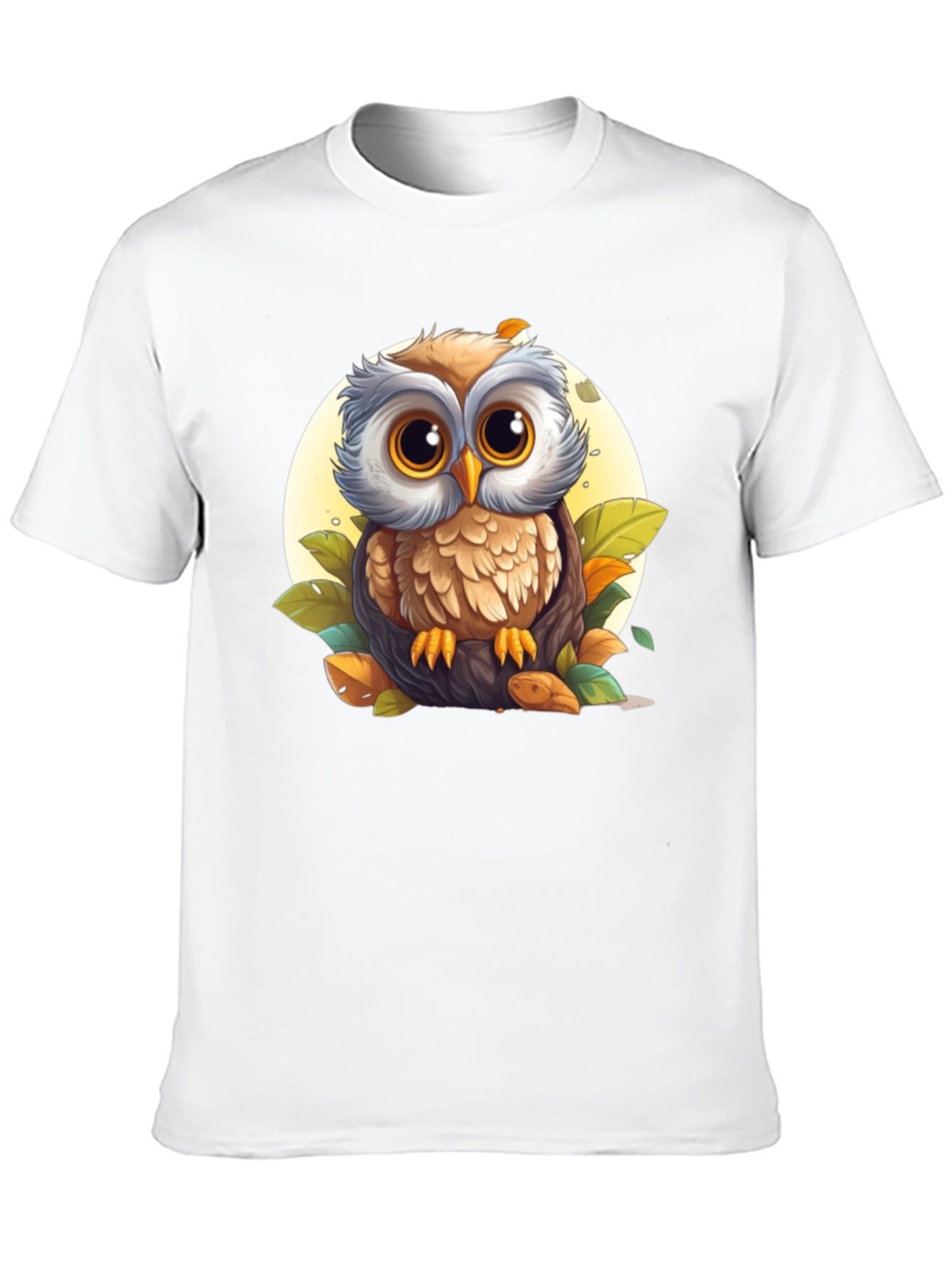 Owl Graphic Print Mens T-Shirt