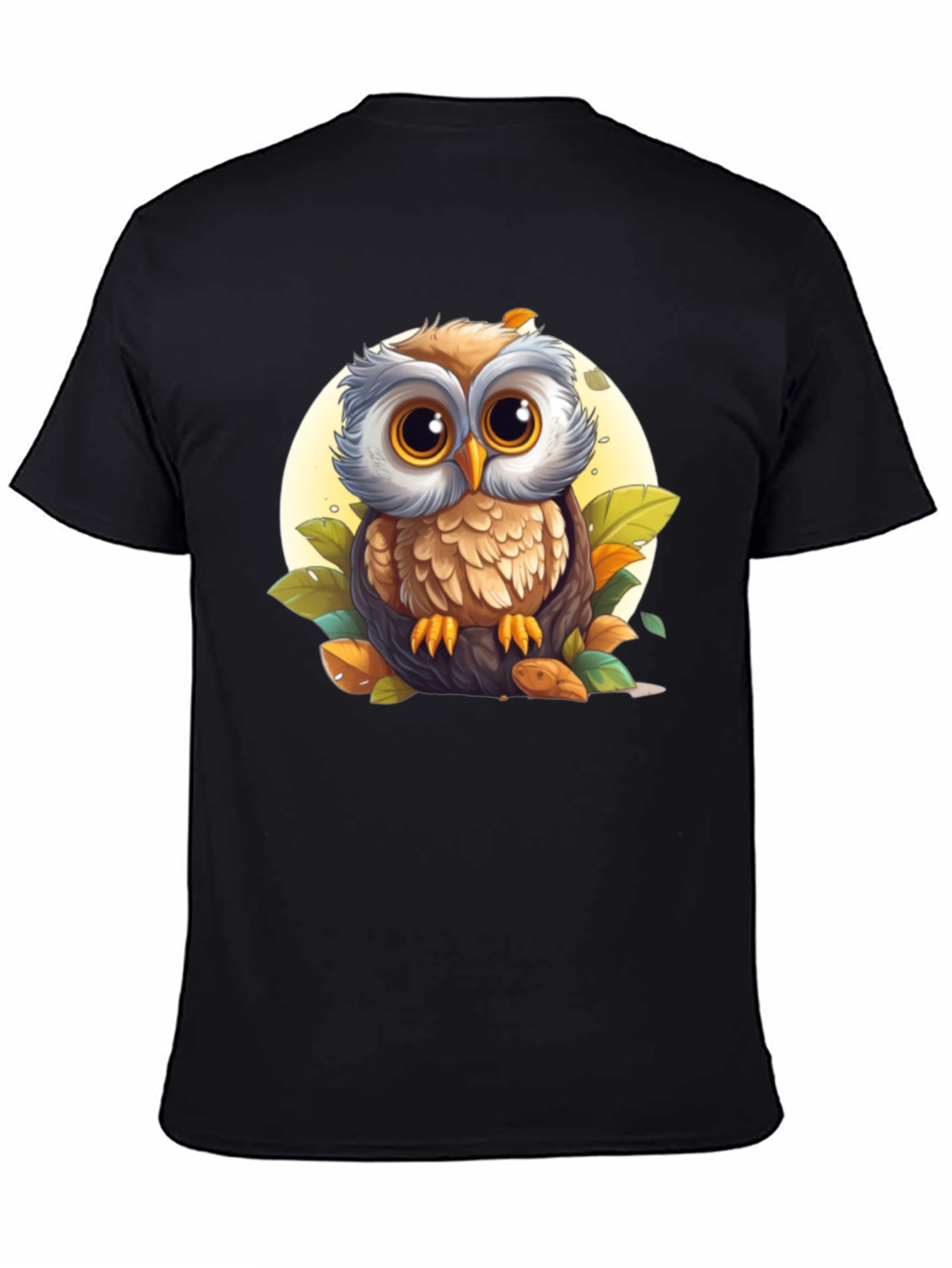 Owl Graphic Print Mens T-Shirt