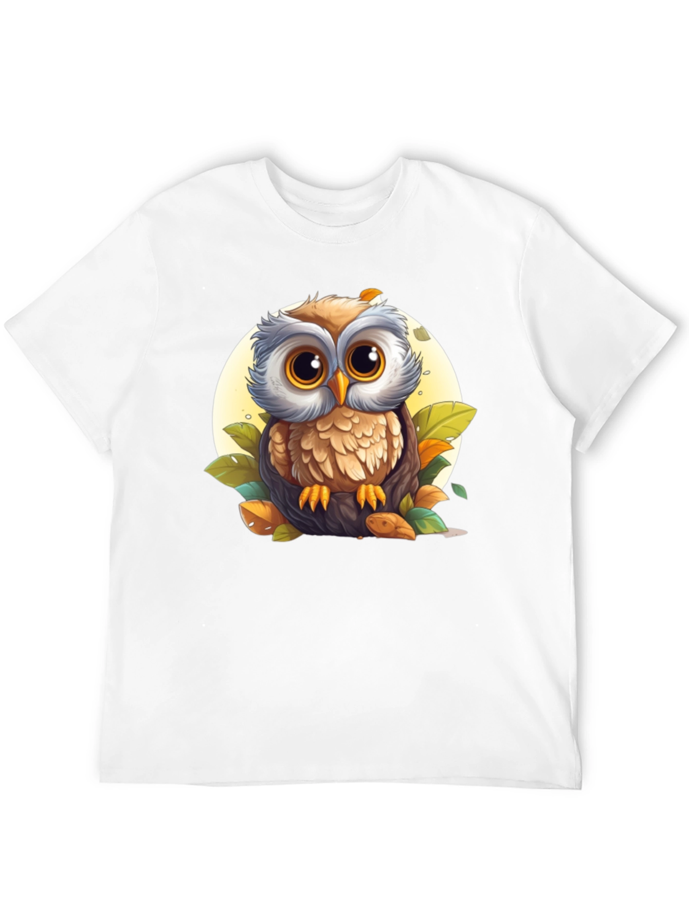 Owl Graphic Print Mens T-Shirt