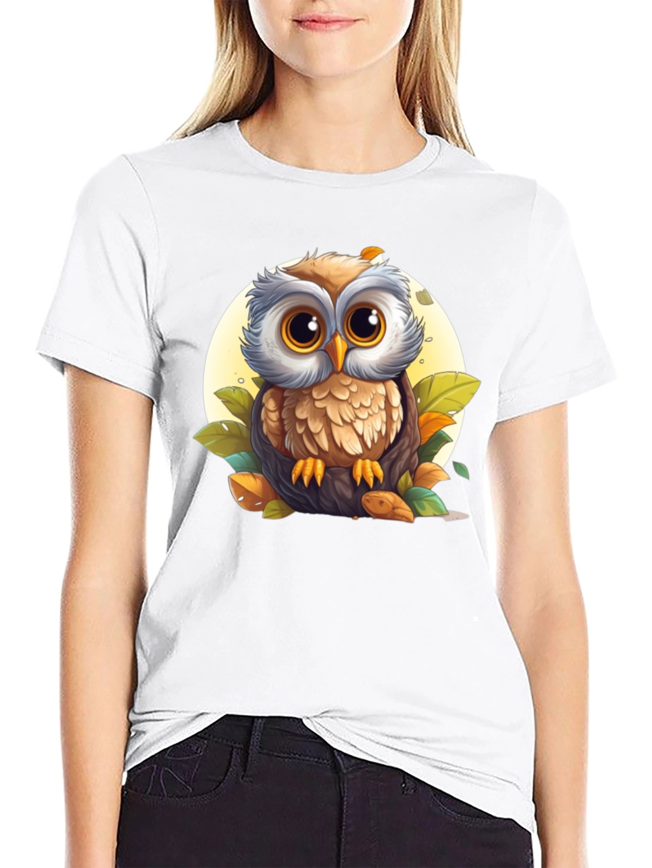 Owl Graphic Print Mens T-Shirt