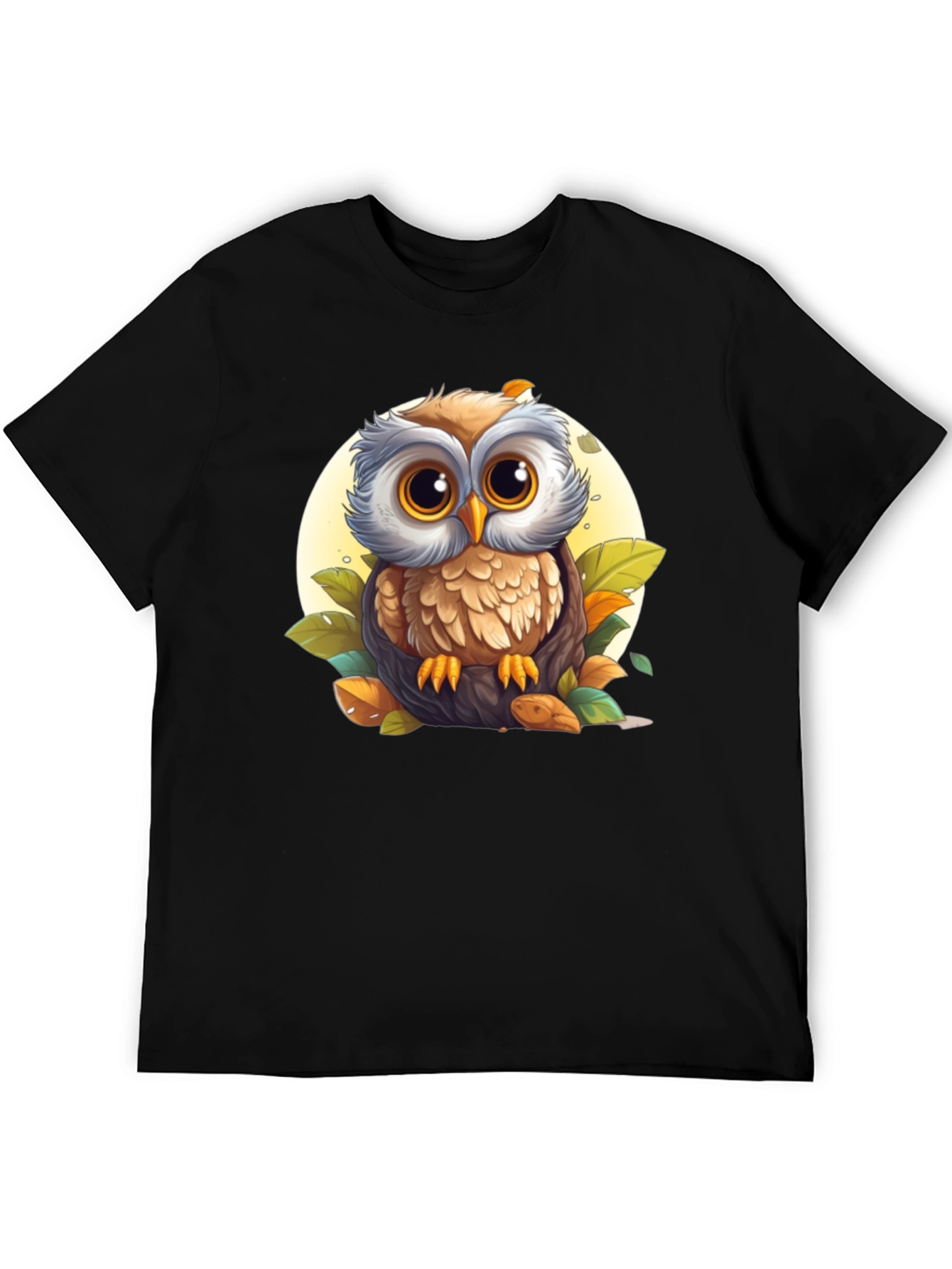Owl Graphic Print Mens T-Shirt