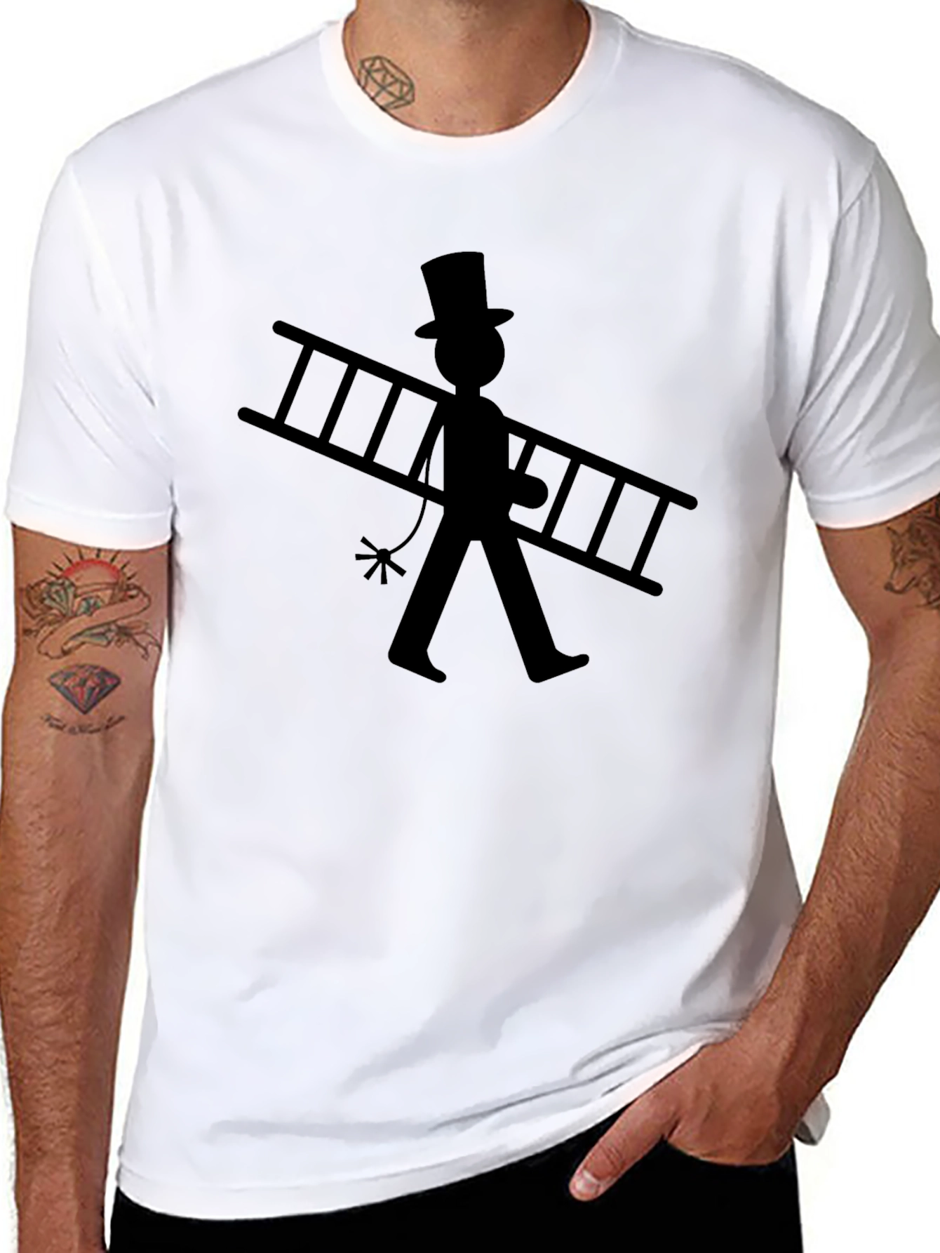 Chimney Sweep Graphic Tee - Black Cotton T-Shirt